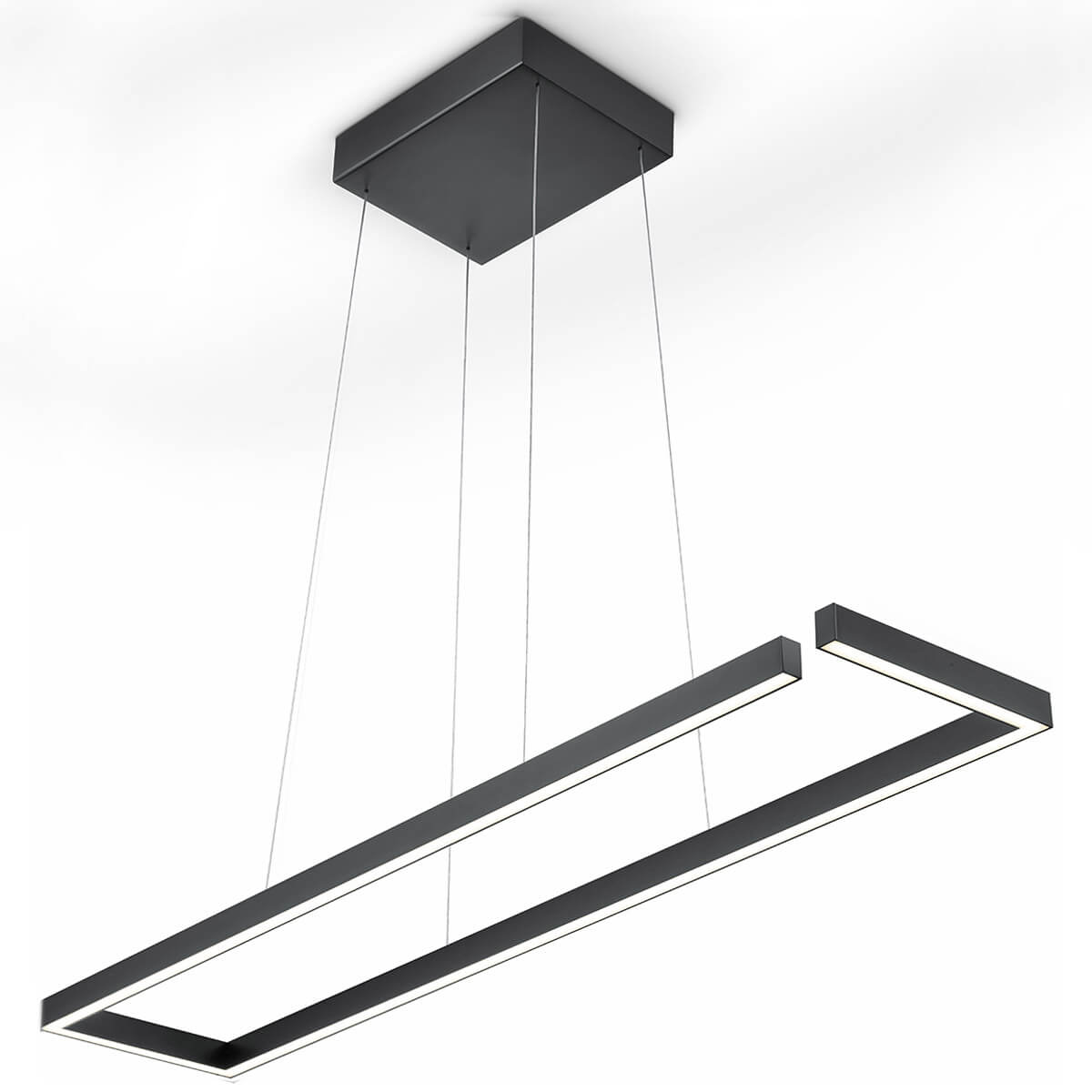 Knapstein Marisa LED Pendelleuchte, Länge: 100,6 cm, schwarz