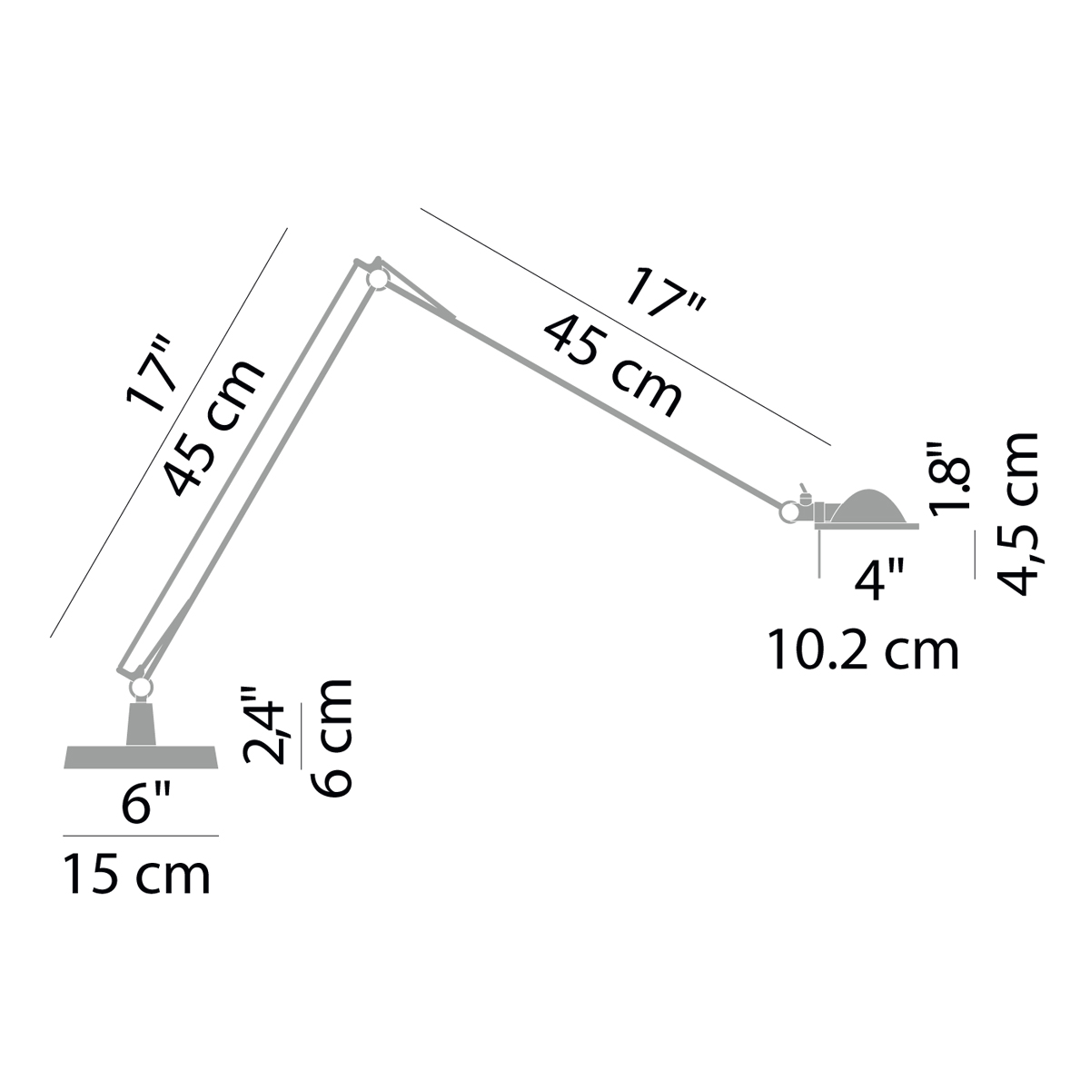 Luceplan Berenice Grande Tavolo, Maßzeichnung