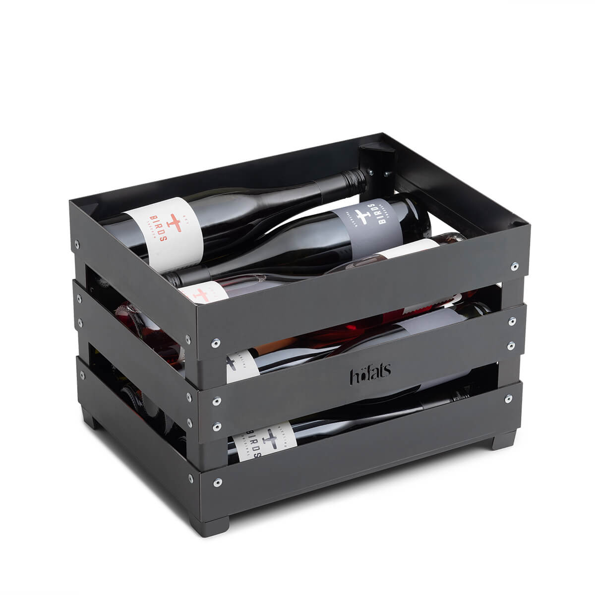 Höfats Crate Feuerkorb, Grill & Hocker, Corten-Stahl, Verwendung als Weinkiste