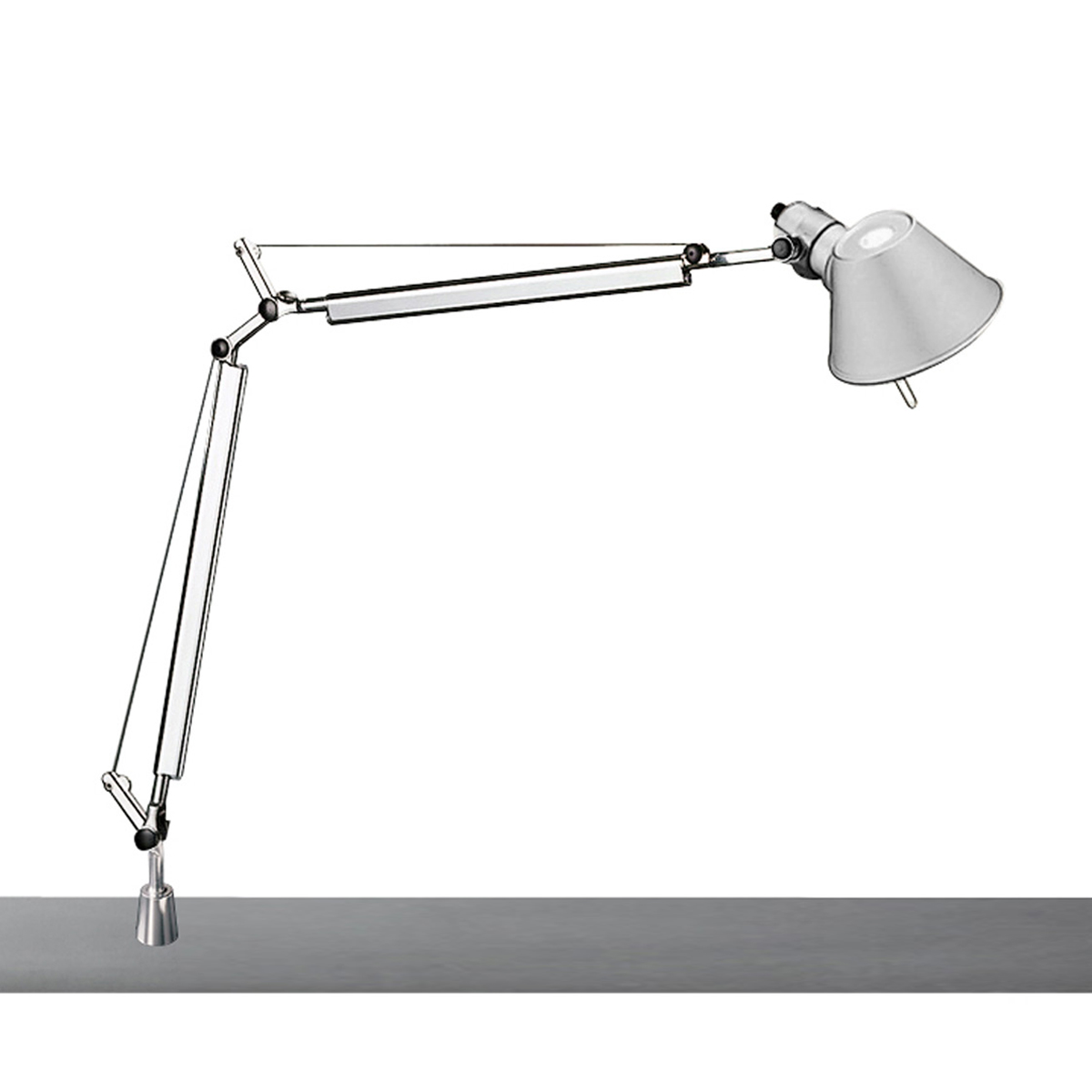 Artemide Tolomeo Midi Tavolo LED mit Schraubbefestigung, Aluminium Tolomeo Midi Tavolo LED mit Schraubbefestigung