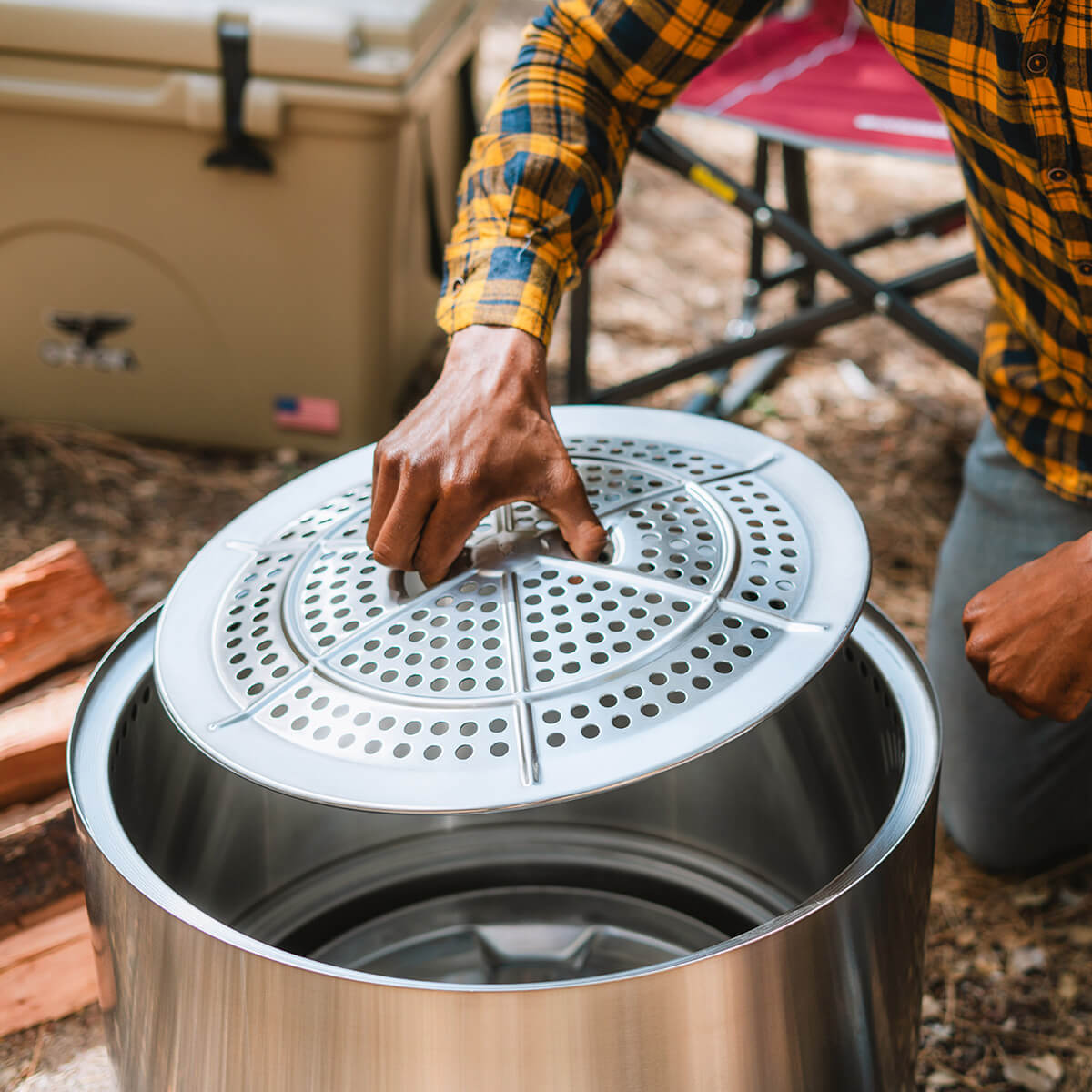 Solo Stove Bonfire 2.0 Feuerschale mit Standfuß, Edelstahl, Pellet Adapter (als Zubehör erhältlich)