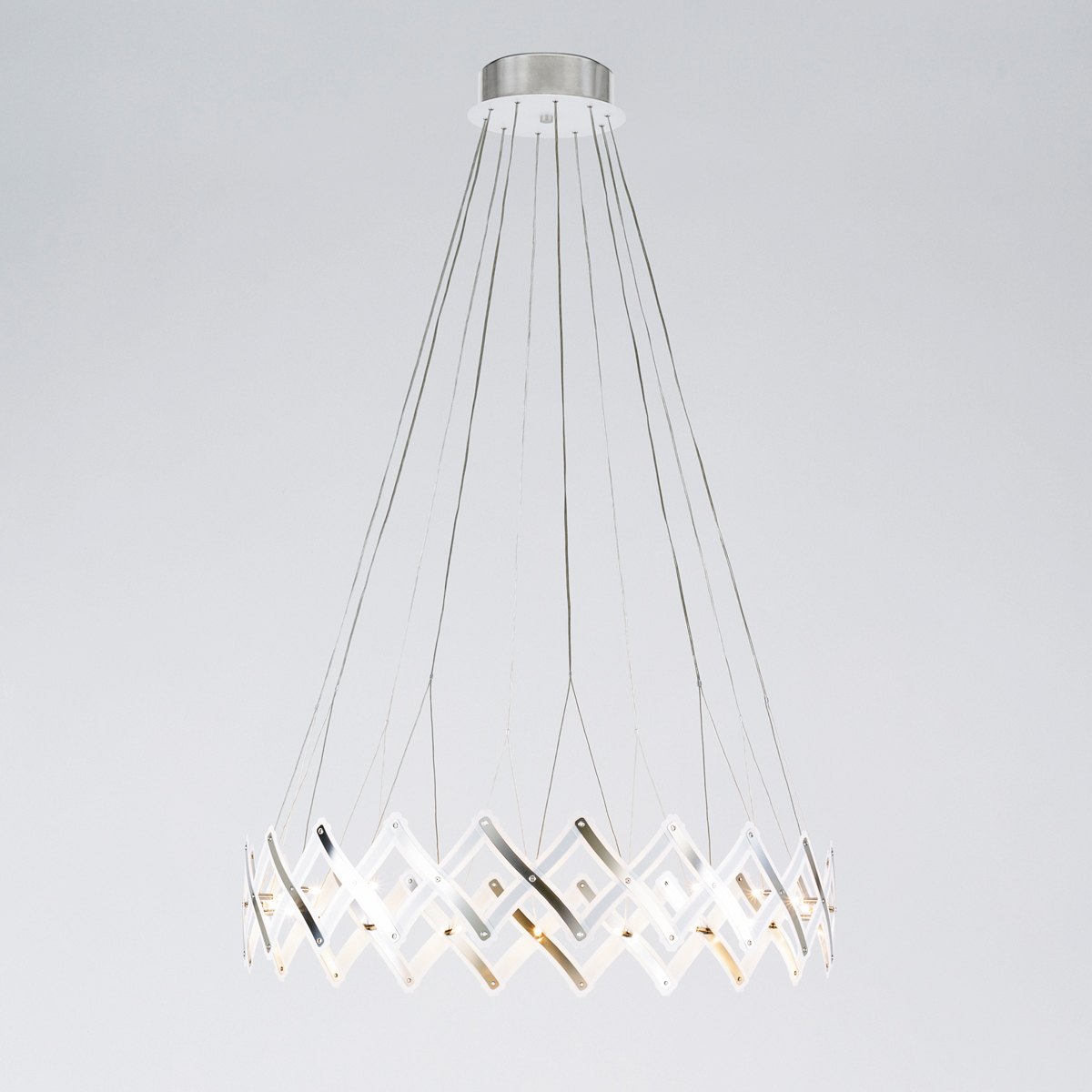 Serien.lighting Zoom Pendelleuchte, 1 Element Ø: 20–130 cm, 20-flg.
