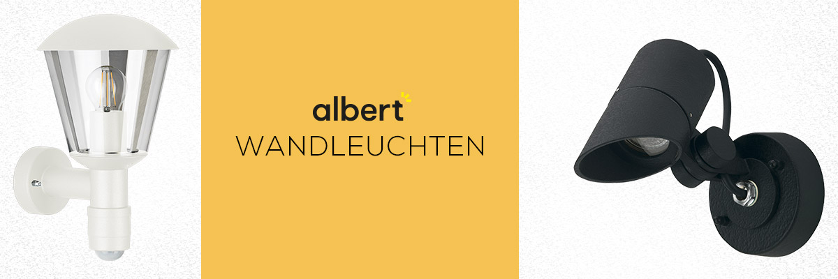 Kategoriebanner Marke Albert  Wandleuchten Kategoriebanner Marke Albert  Wandleuchten