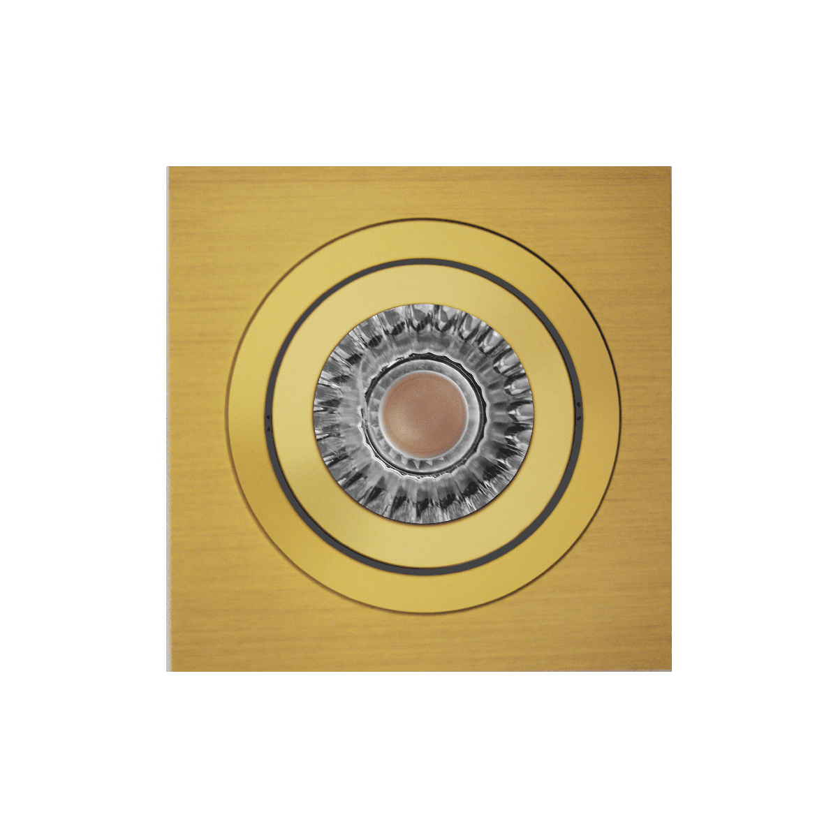 Mobilux MOK KARDAN Einbauleuchte, Gold gebürstet, Innenring: Gold poliert