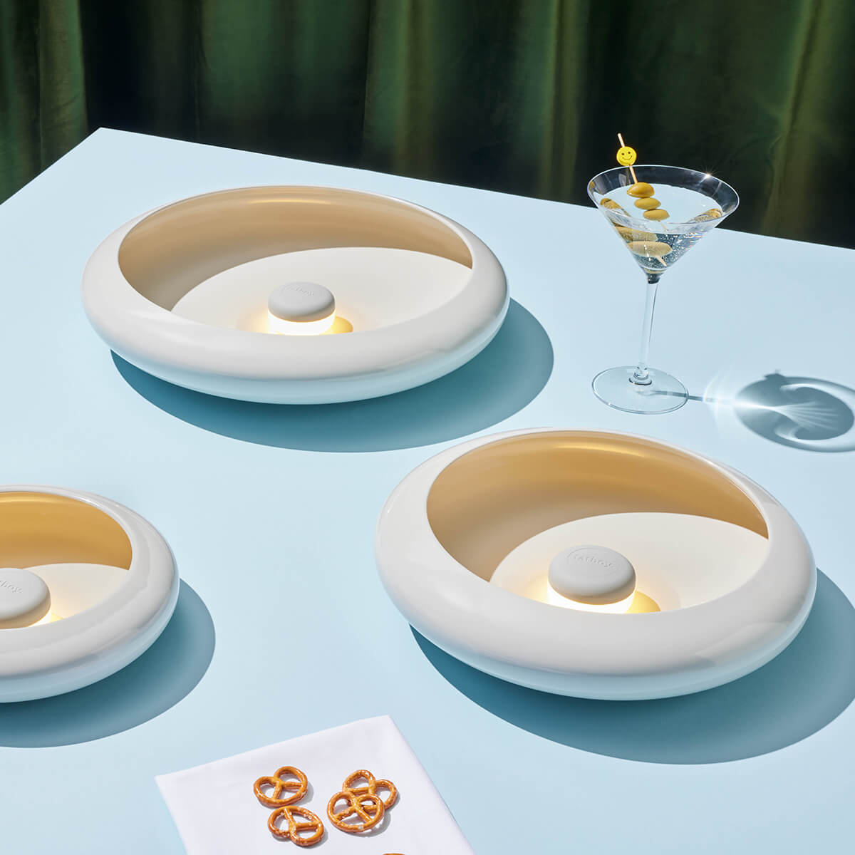 Fatboy Oloha Trio LED Akkuleuchte & Schale, Desert (sandfarben)