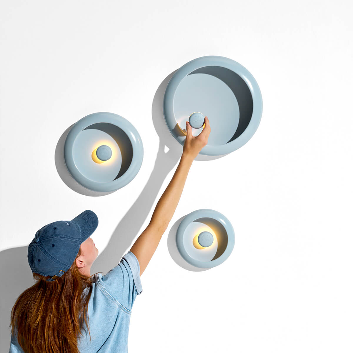 Fatboy Oloha Trio LED Akkuleuchte & Schale, Jet blue (hellblau)