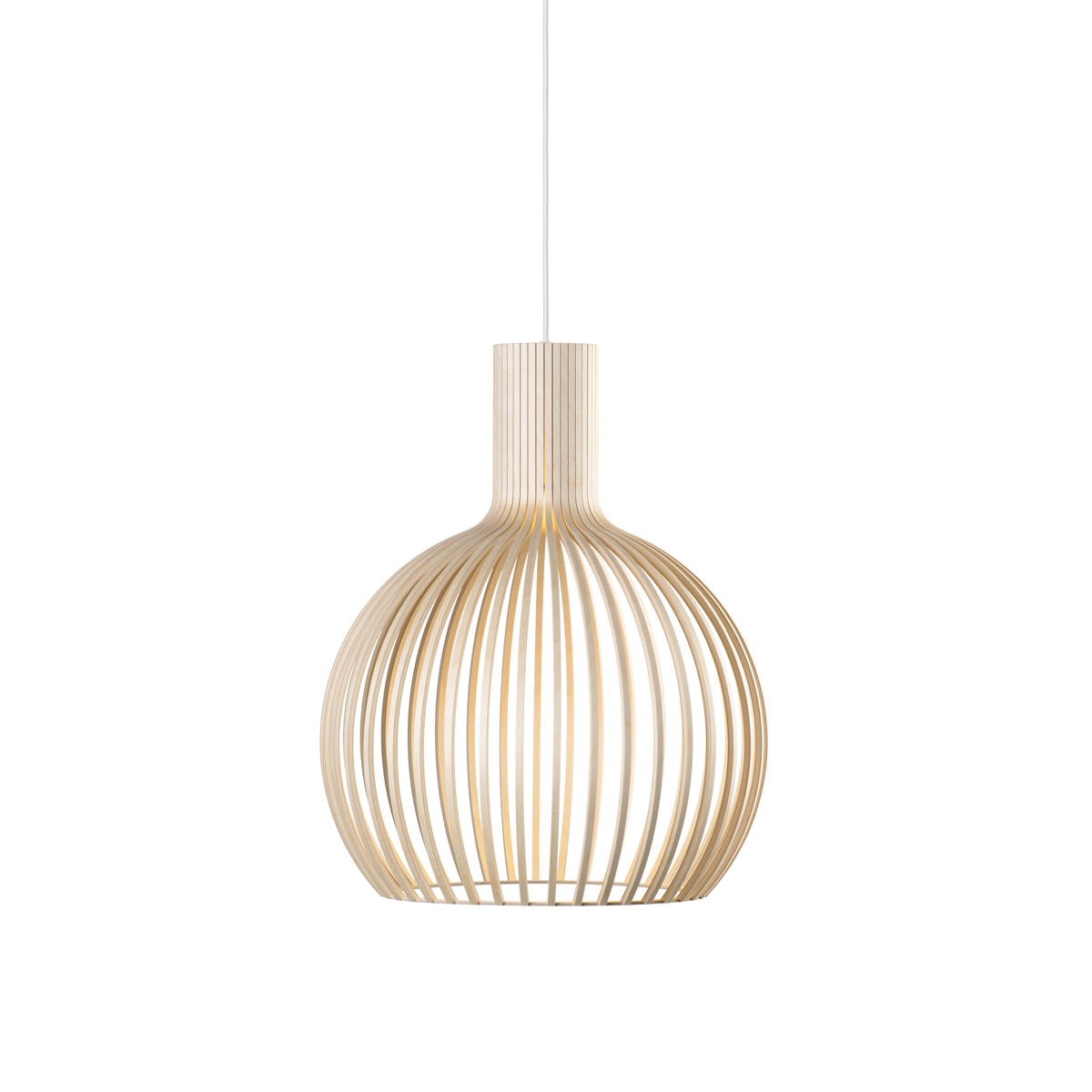 Secto Design Octo Small 4241 Pendelleuchte, Birke natur, Kabel: weiß