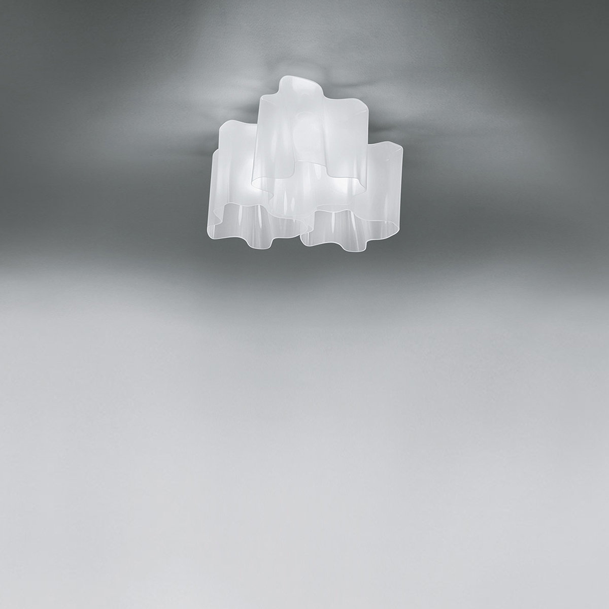 Artemide Design Logico Micro Soffitto, 3x120°, Glas: milchig weiß