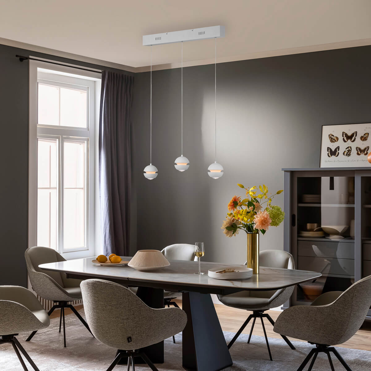 Lini LED Pendelleuchte, 3-flg.