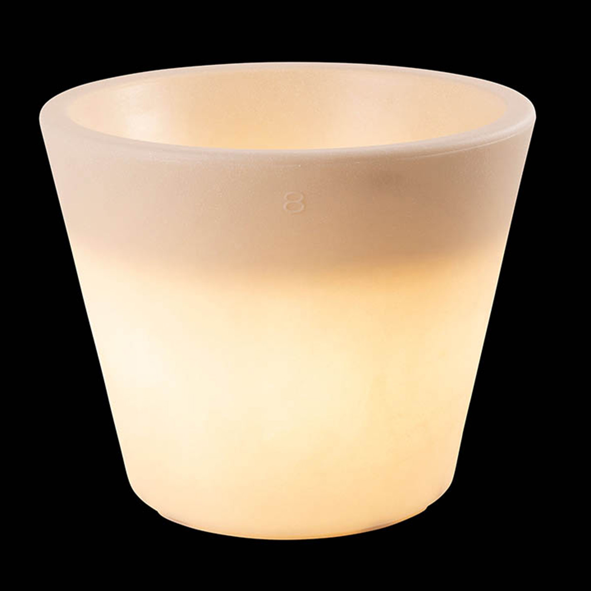 8 seasons design Shining Classic Pot XM Pflanztopf / Dekoleuchte, sand