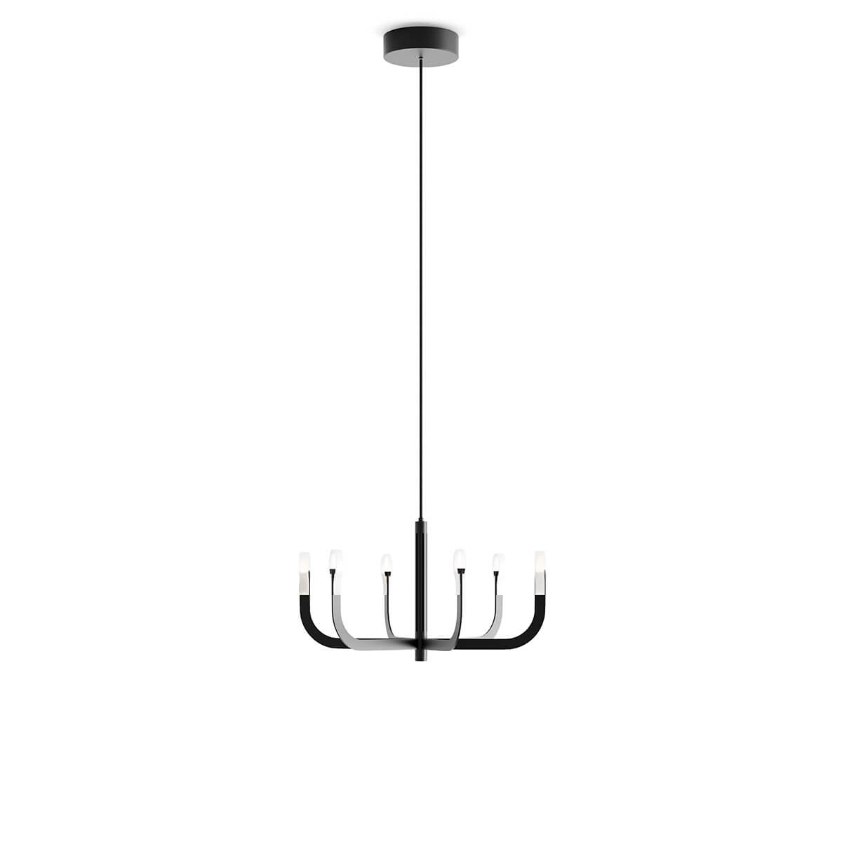 Luceplan J-us LED Sospensione, A Konfiguration, schwarz matt