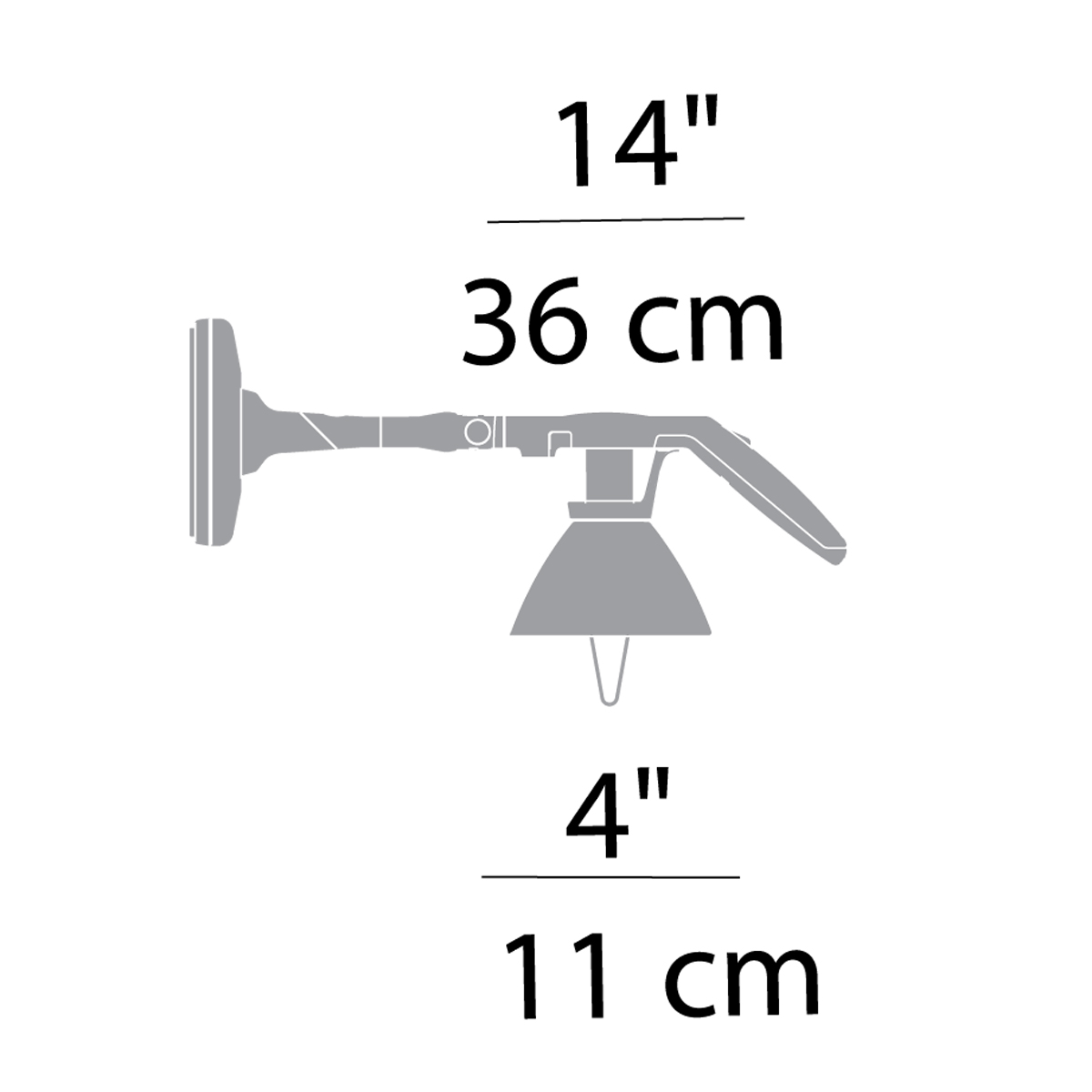 Luceplan Fortebraccio Spot Parete, Ø: 11 cm