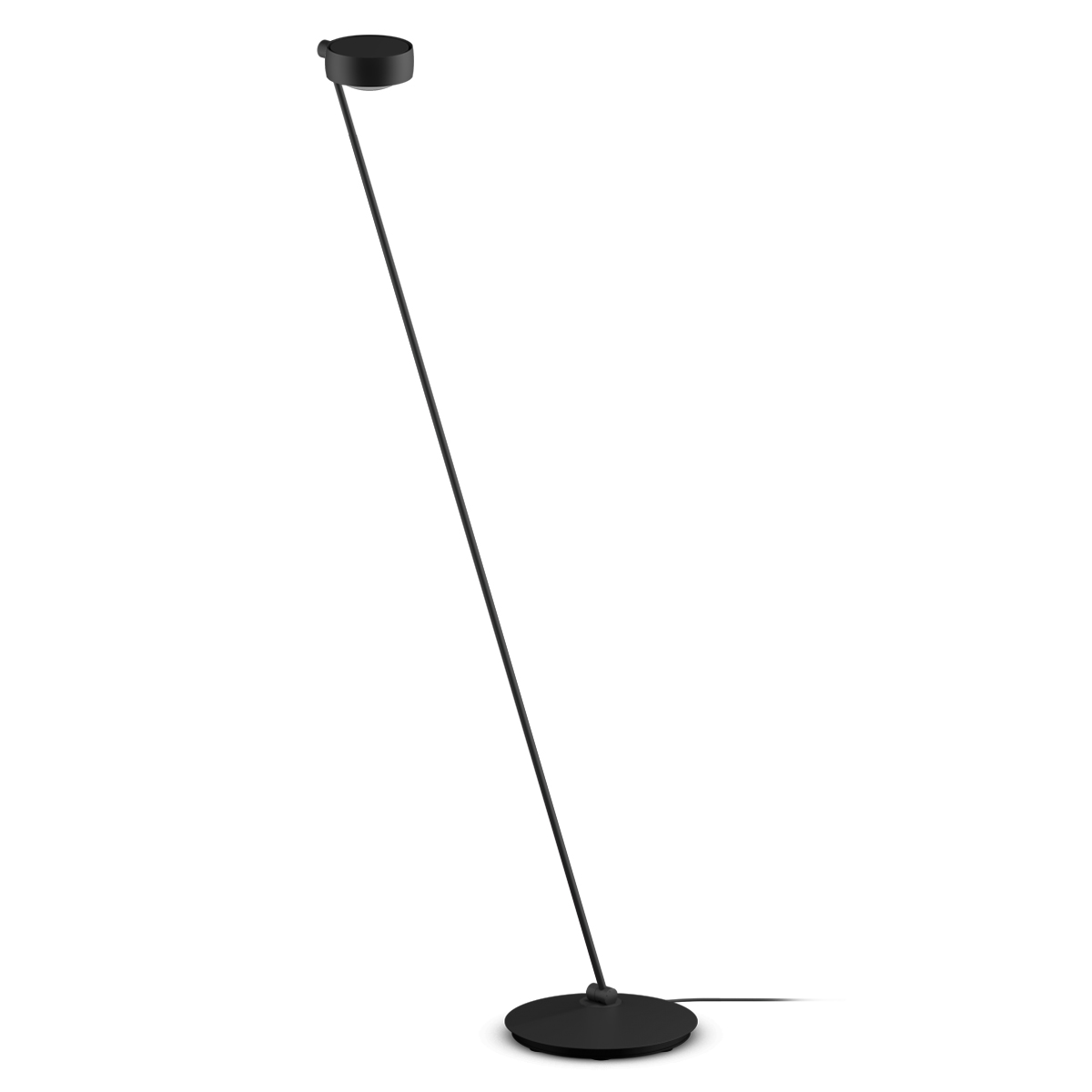 Occhio Sento C lettura LED Leseleuchte, 160 cm, 2700 K, Ausrichtung: rechts vom Objekt, schwarz matt