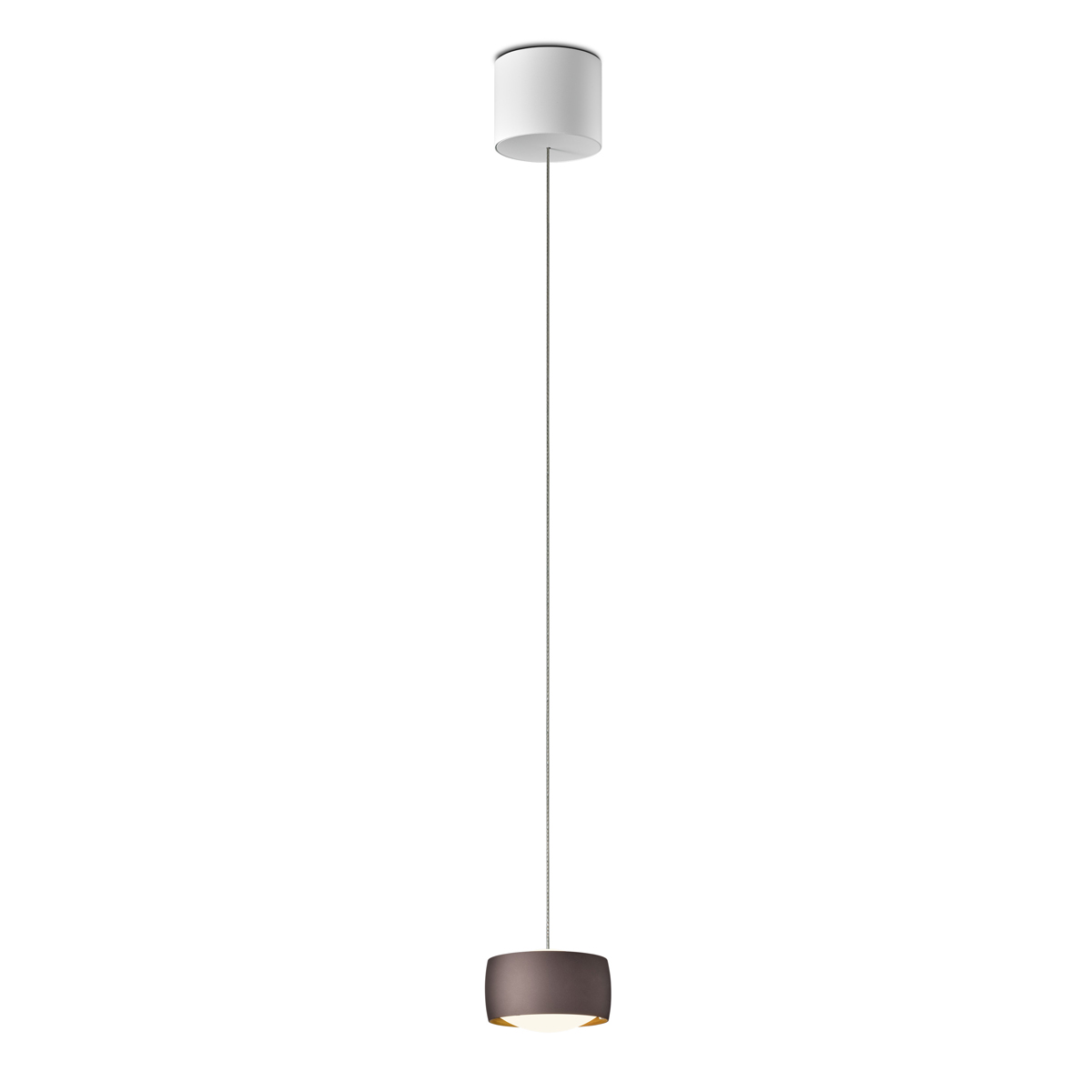 Oligo Grace LED Pendelleuchte, TW, unsichtbare Höhenverstellung, Brazilian brown, Baldachin: weiß
