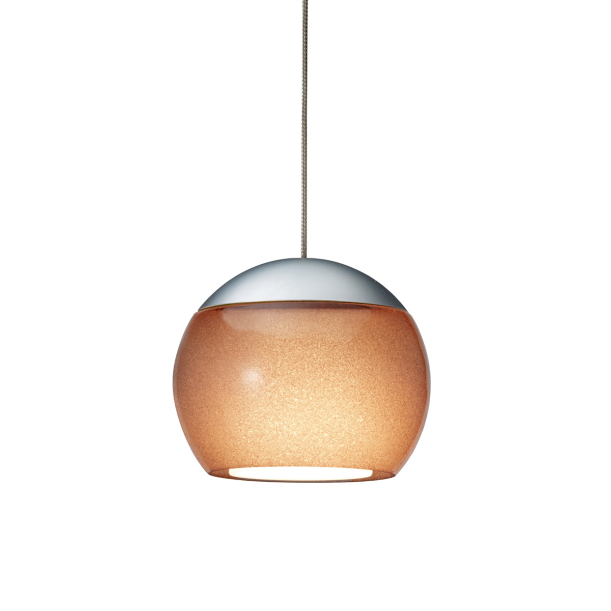 Oligo Balino LED Pendelleuchte, Chrom matt / braun glänzend