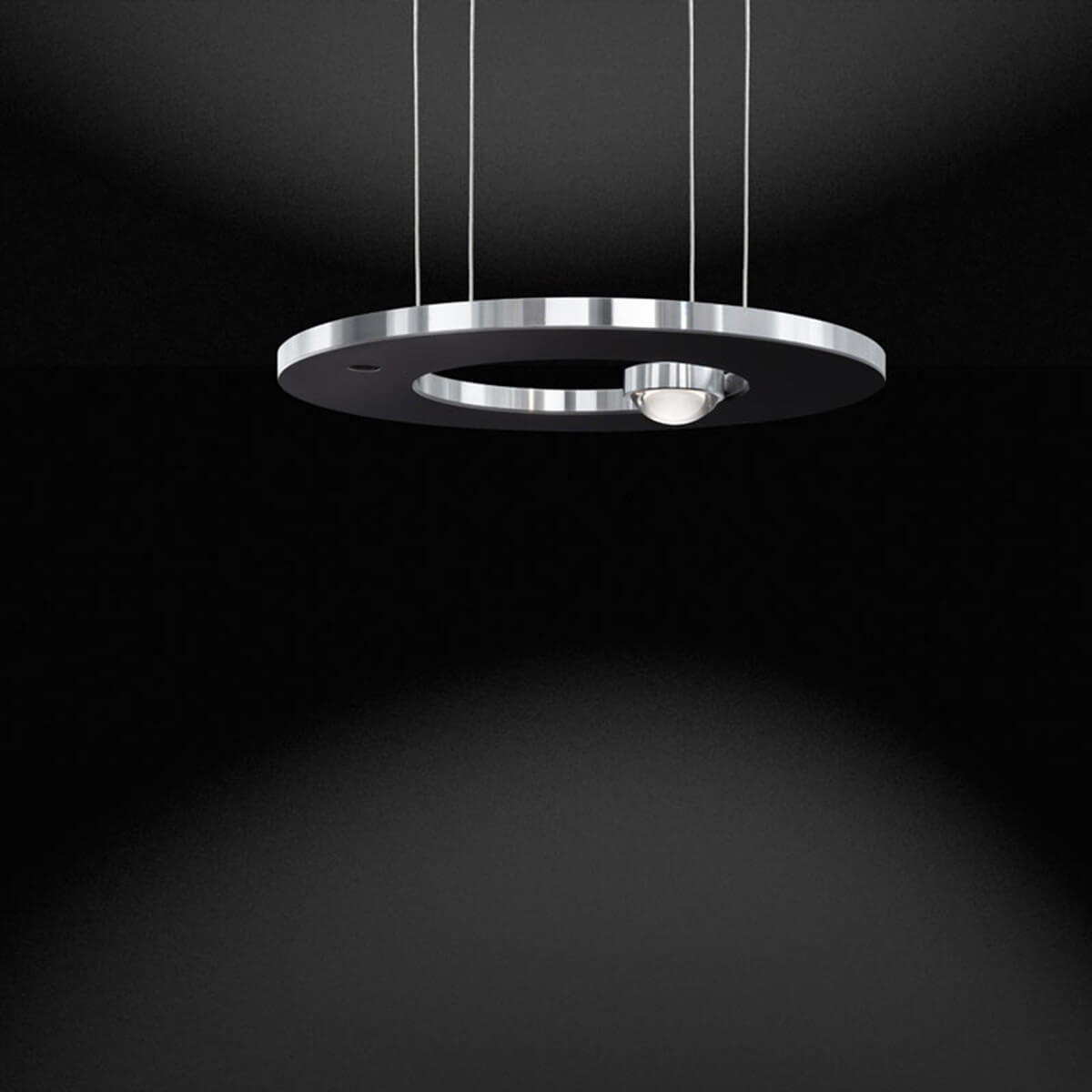 Cini & Nils Passepartout25 sopratavolo LED Pendelleuchte, mit Sensordimmer, schwarz matt / Alu