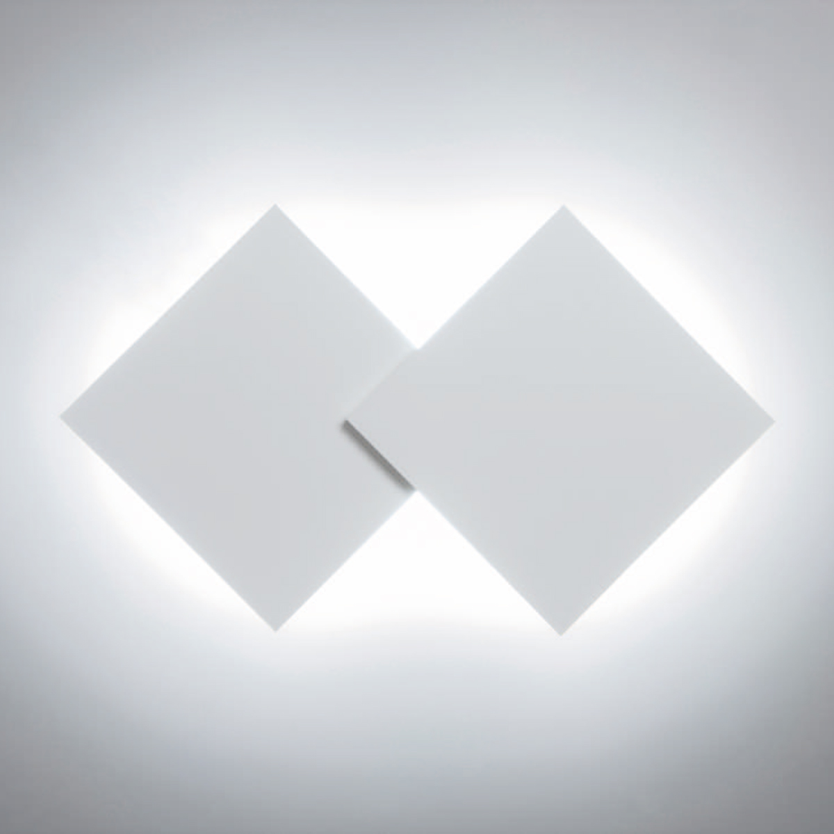 Lodes Puzzle Double Square LED Wand - / Deckenleuchte, weiß matt