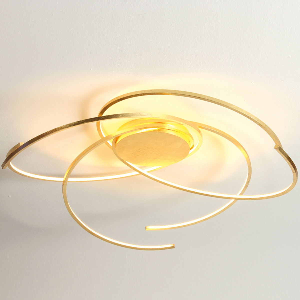 Escale Space Deckenleuchte, Länge: 100 cm, Blattgold