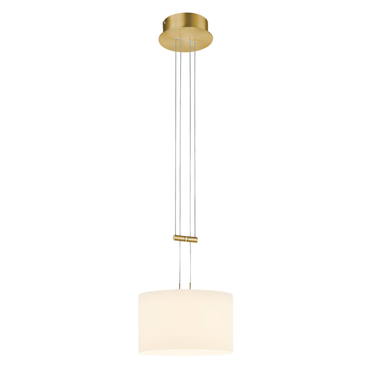 Bankamp Grazia LED Pendelleuchte, Ø: 32 cm, Messing matt / blank