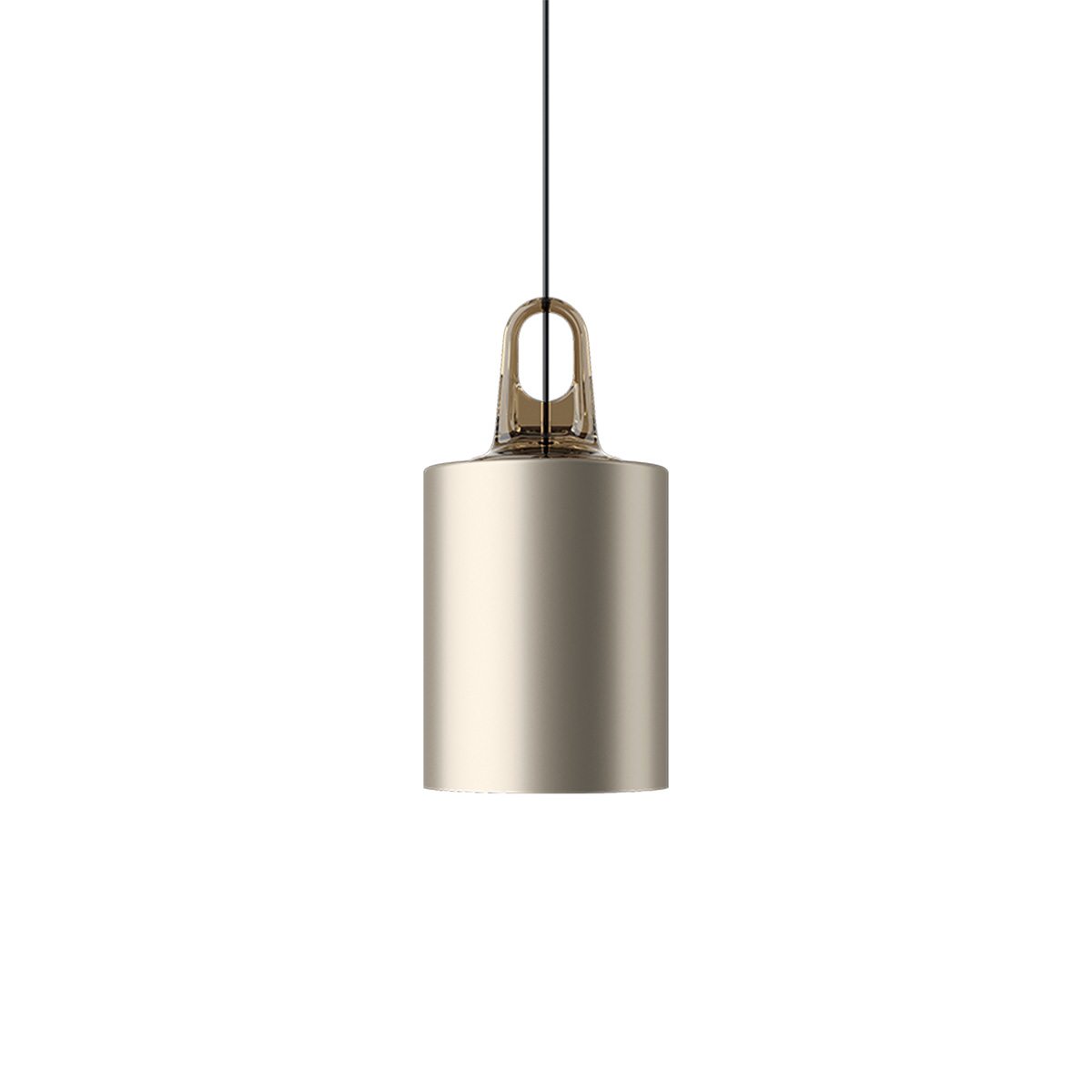 Lodes Jim Cylinder Pendelleuchte, honigfarben / champagner matt