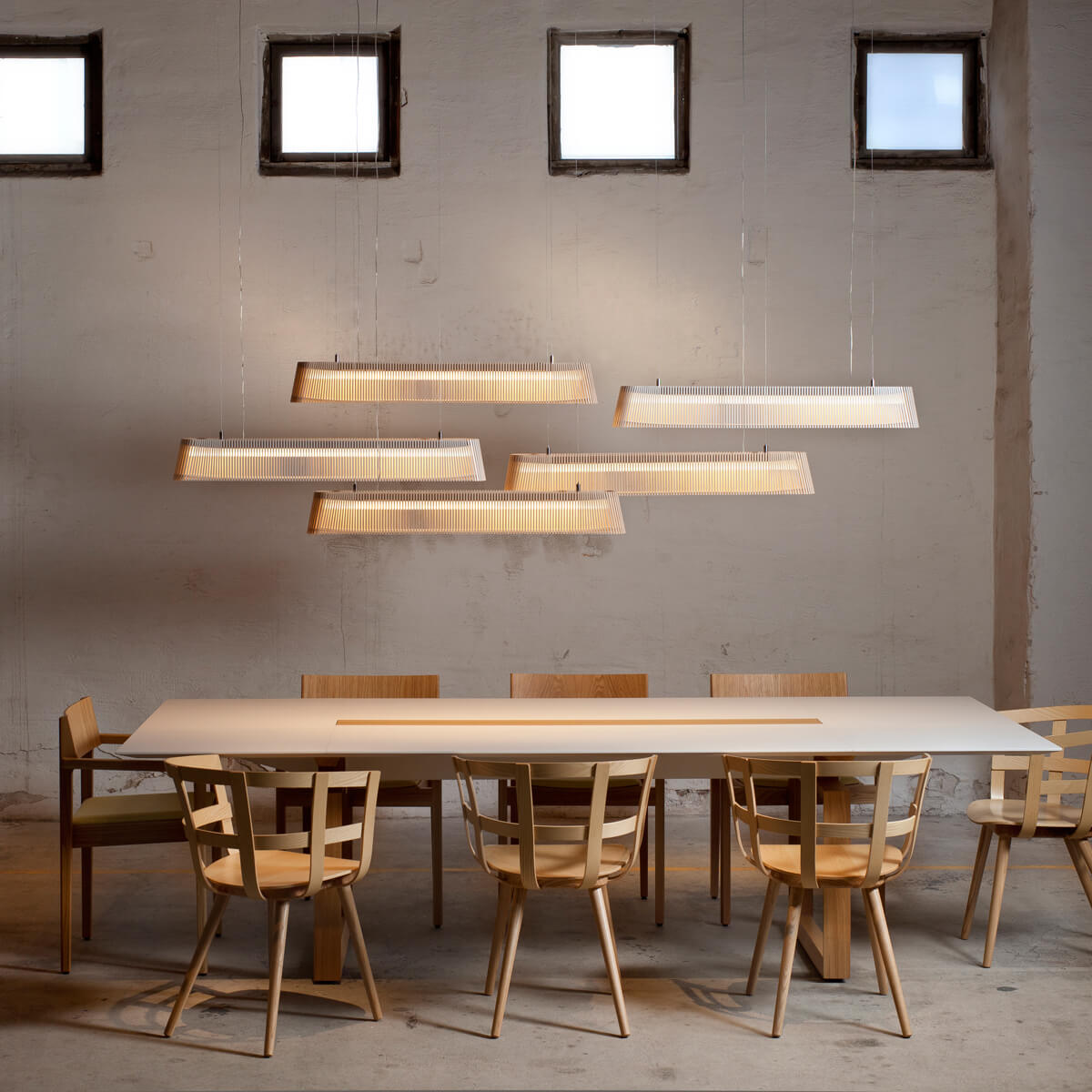 Secto Design Owalo 7000 Pendelleuchte, Birke natur, Kabel: weiß