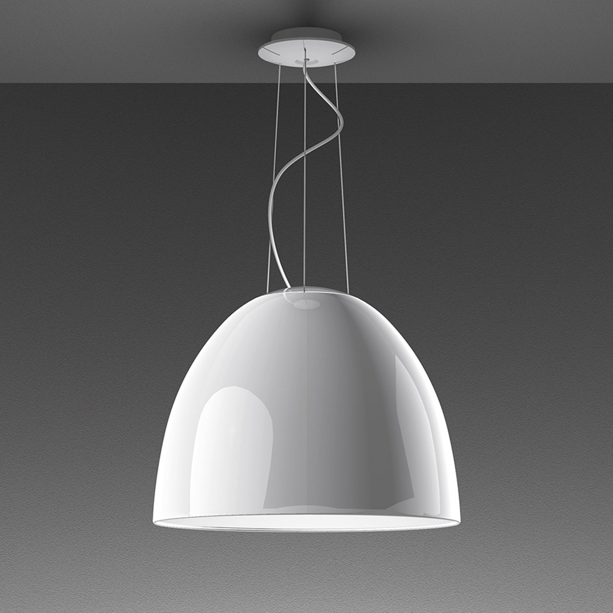 Artemide Design Nur Gloss LED Sospensione, App kompatibel weiß glänzend