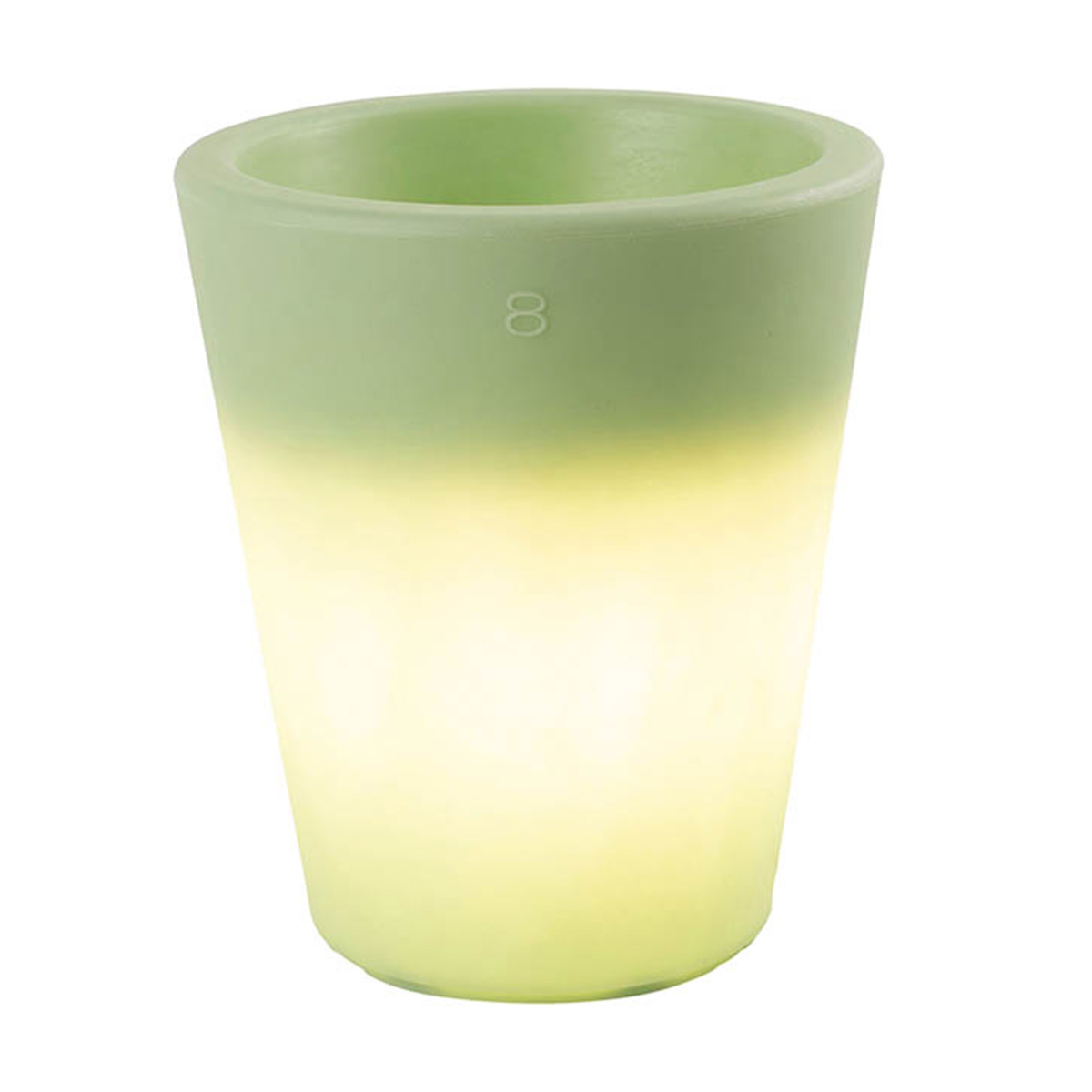 8 seasons design Shining Classic Pot S Pflanztopf / Dekoleuchte, mintgrün