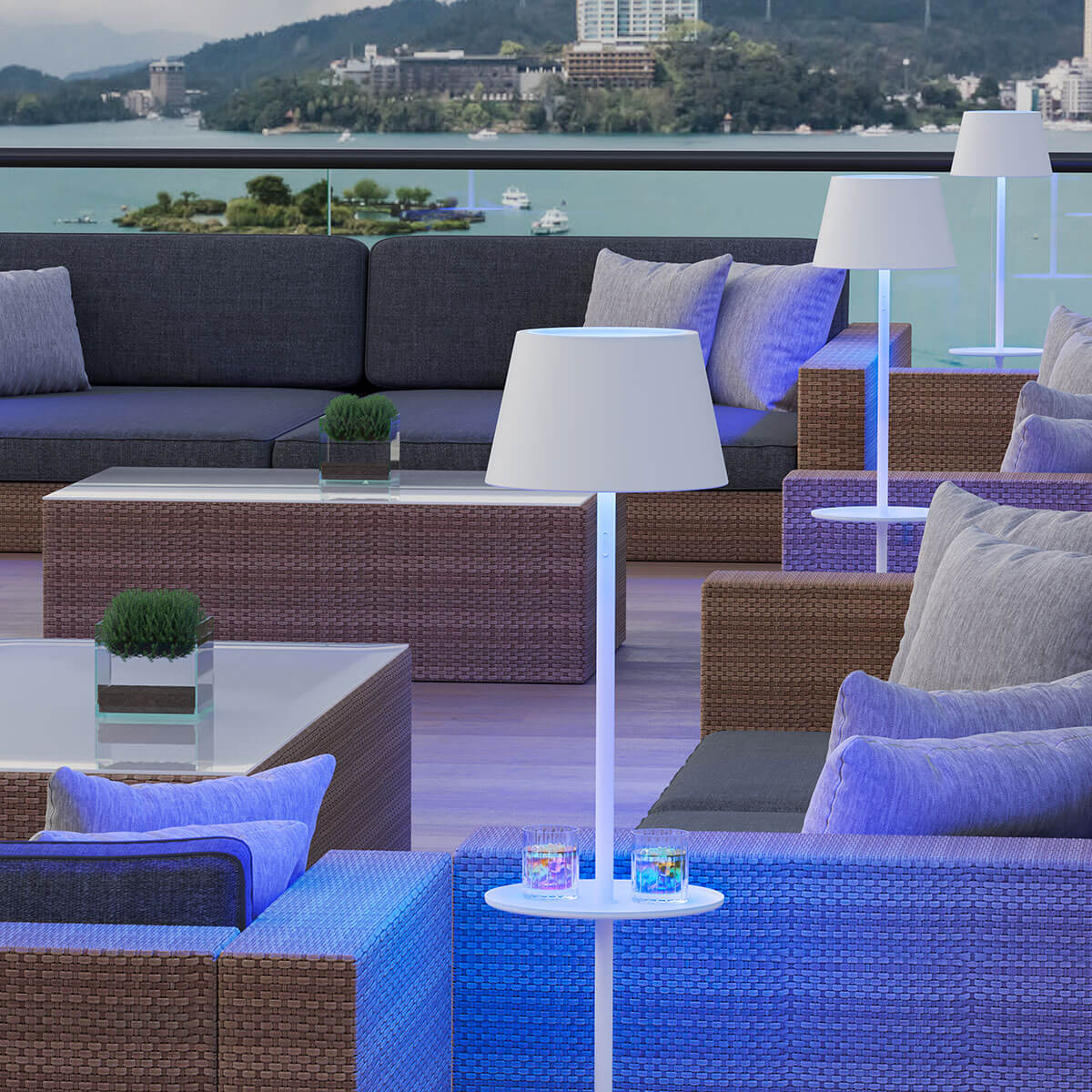 Sompex Garcon RGB LED Akkustehleuchte, weiß, mit 7 Lichtfarben für stimmungsvolle Abende