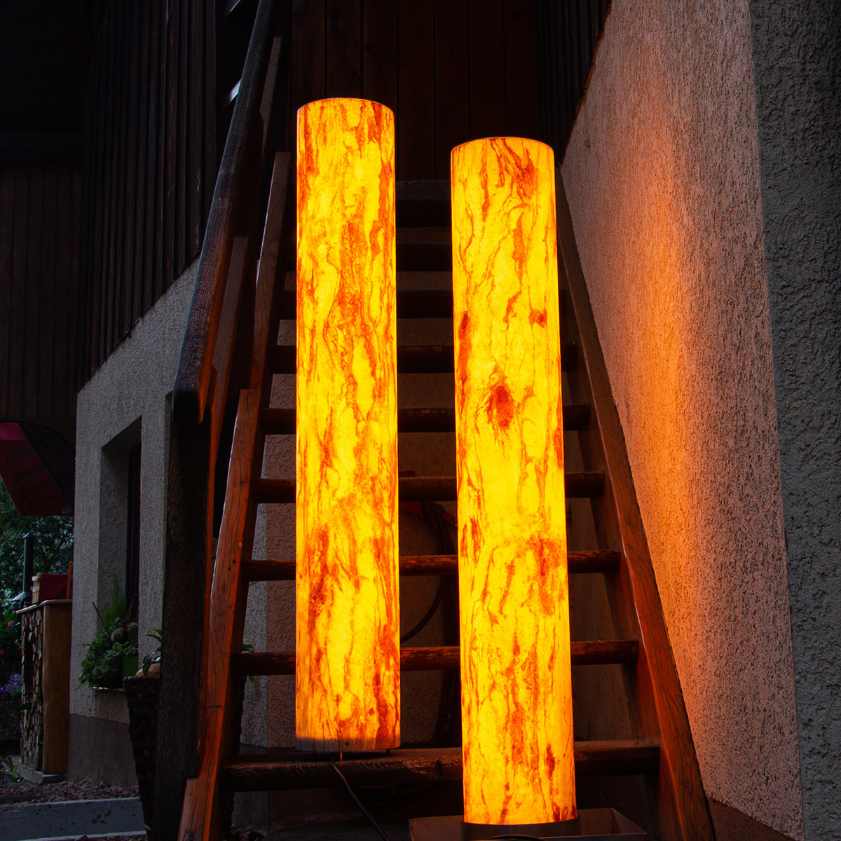 Epstein-Design Apollo Sahara LED Stehleuchte / Lichtsäule, Höhe: 162 cm, Sandstein