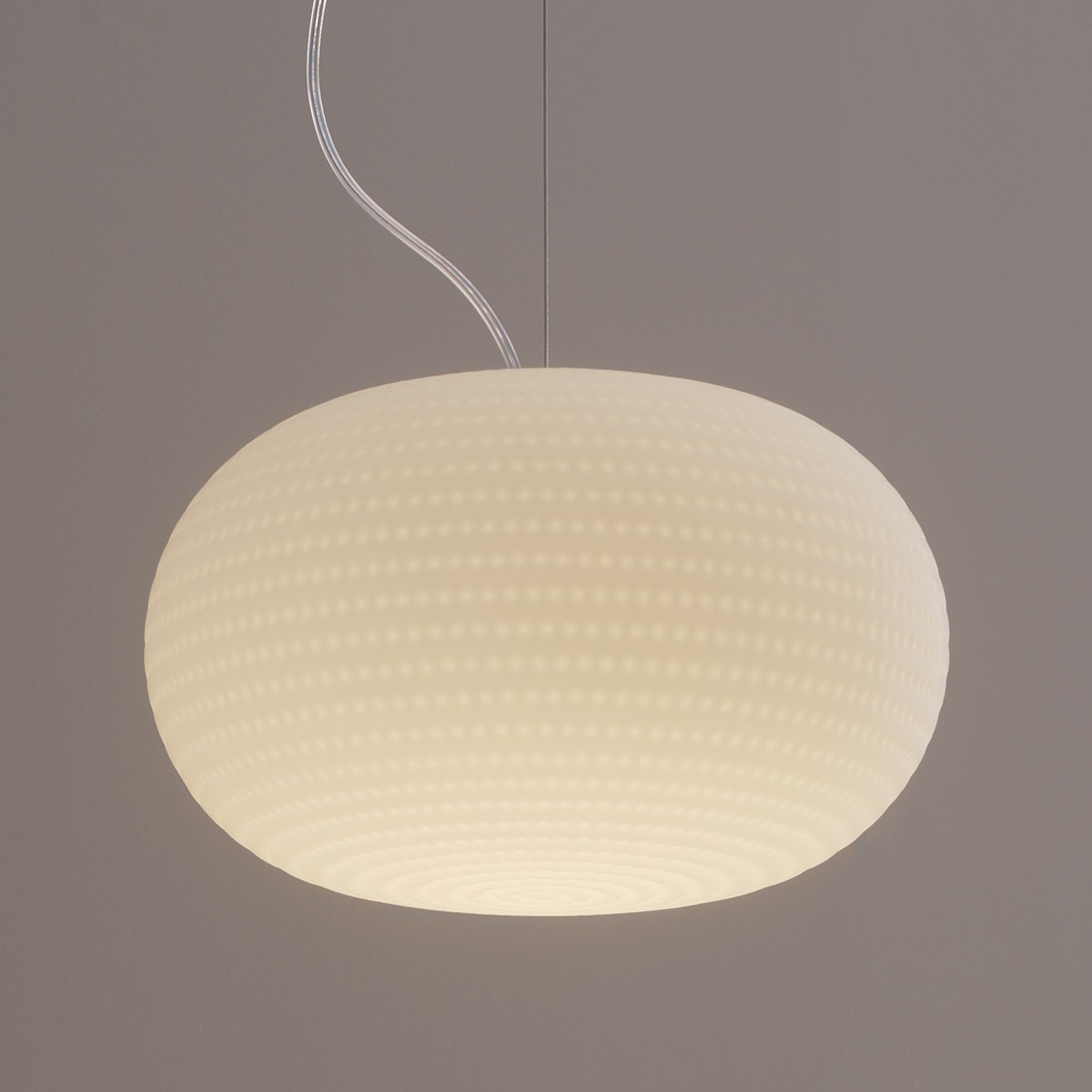 Fontana Arte Bianca Pendelleuchte, Ø: 50 cm, weiß satiniert