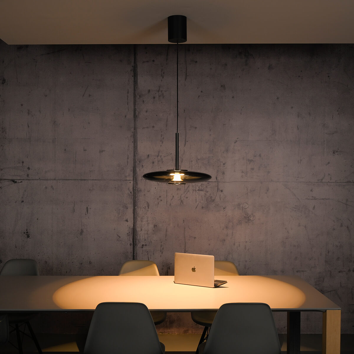 Neuhaus PURE E-Vitrum LED Pendelleuchte, grau