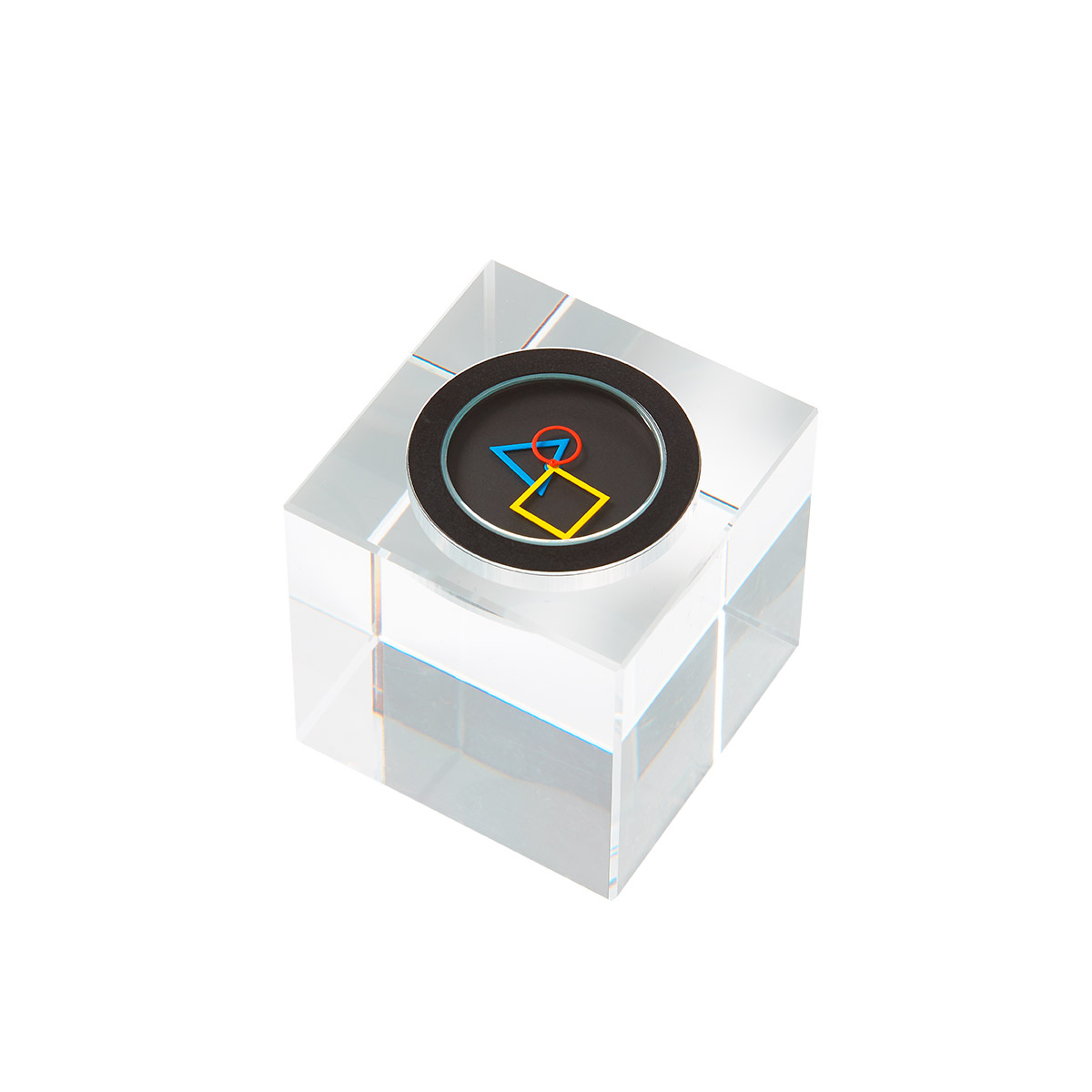 Tecnolumen Cubelight Clock Würfel mit Uhr, schwarz