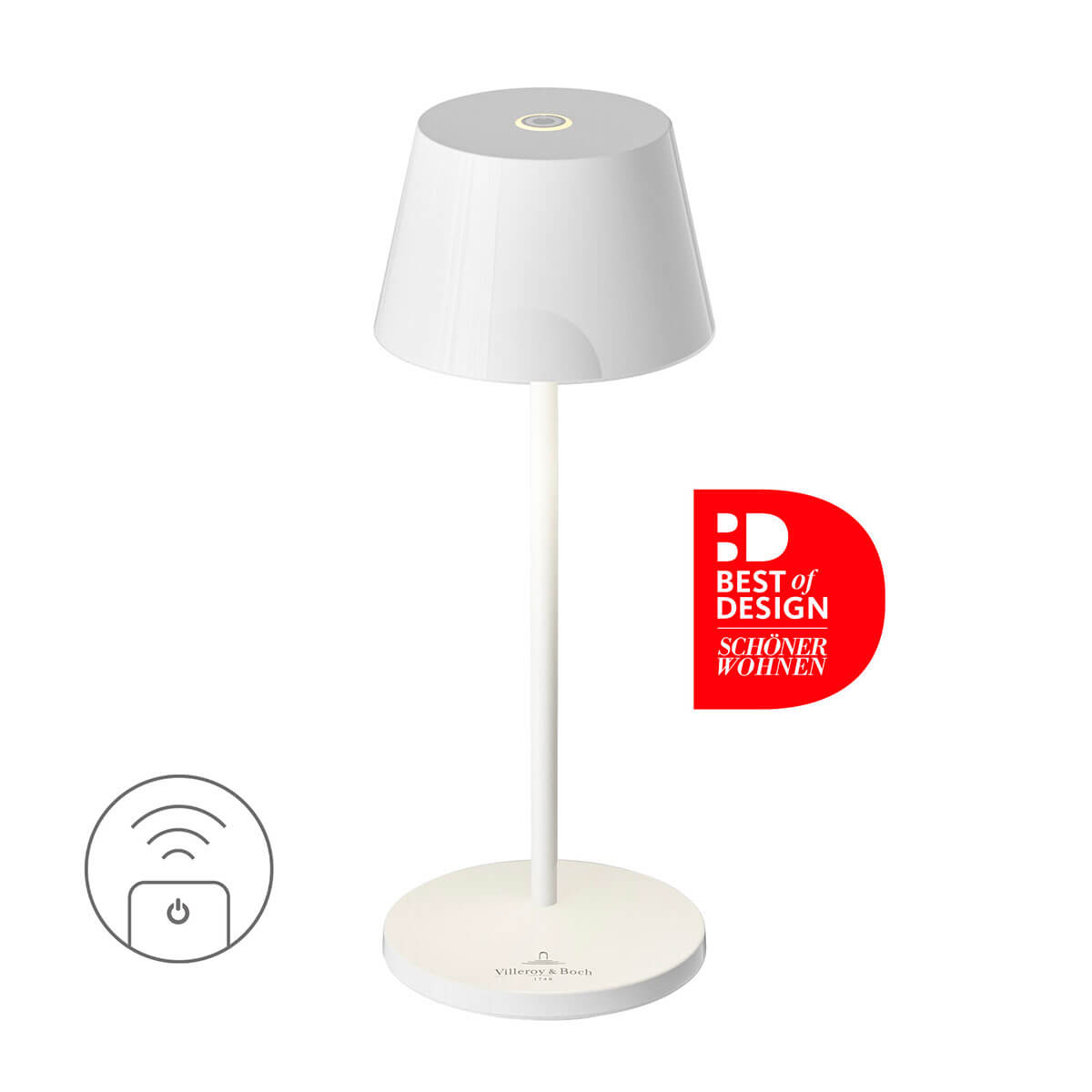 Villeroy & Boch Seoul Micro RC LED Akkuleuchte, weiß-keramik