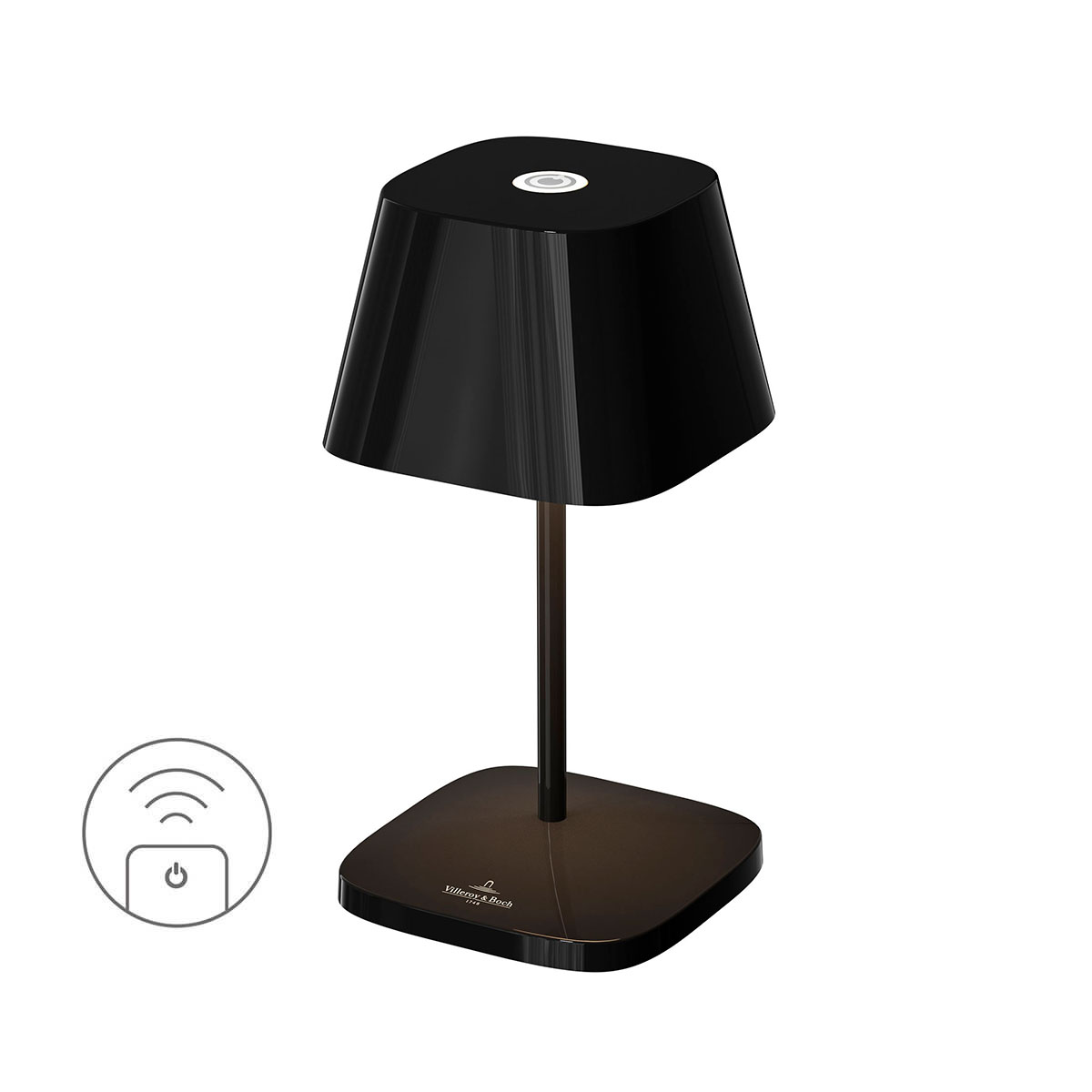 Villeroy & Boch Neapel RC LED Akkuleuchte, schwarz-keramik