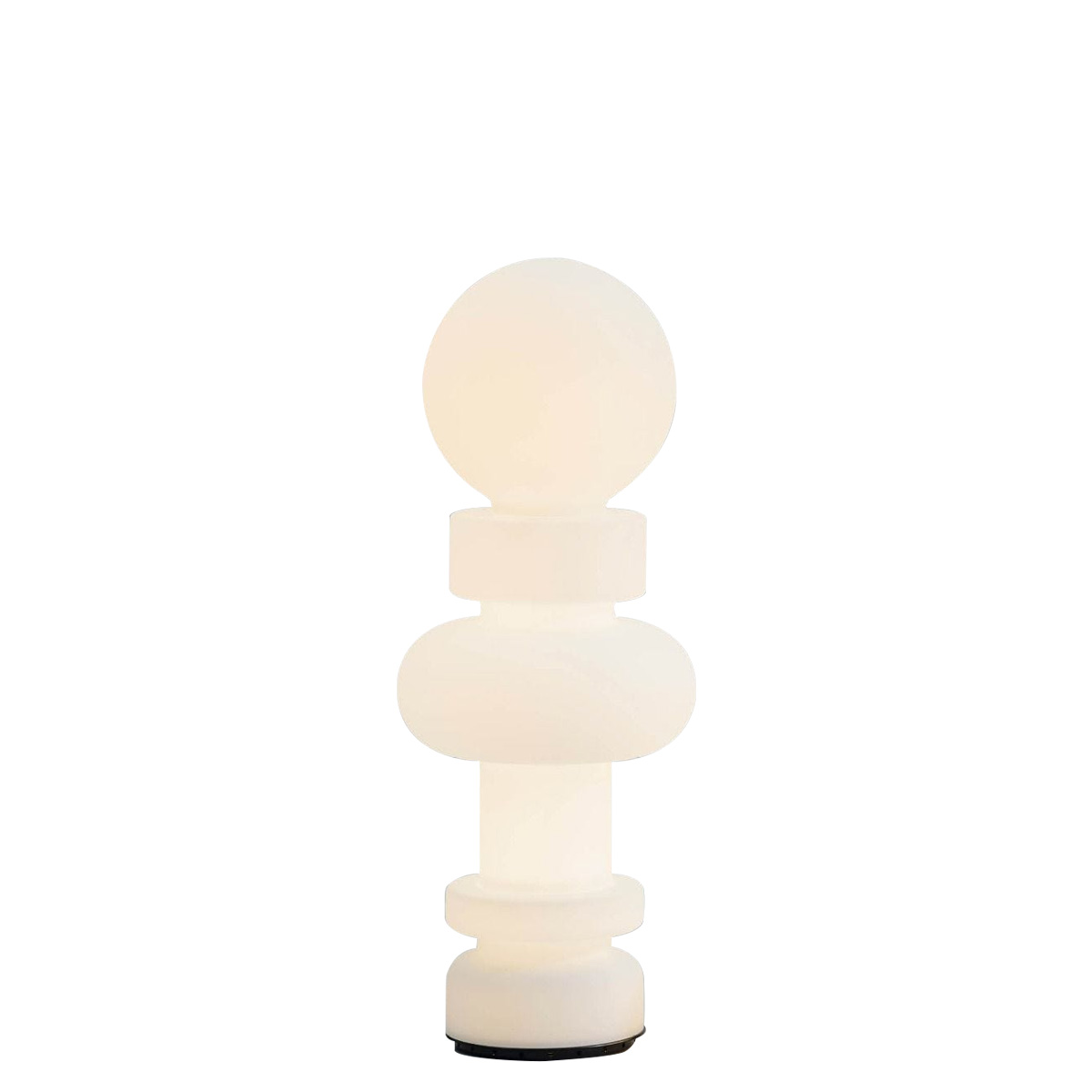 Fontana Arte Re LED Tischleuchte, weiß (eingeschaltet)