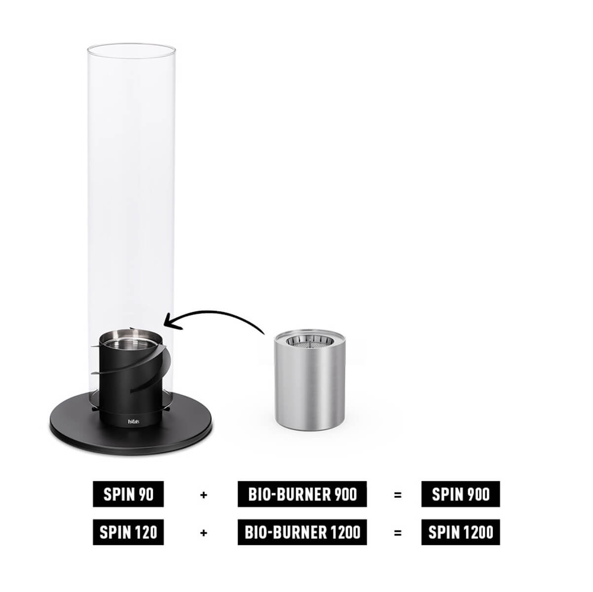 Höfats Spin 900 Bio-Burner zum Umrüsten des höfats Spin 90 Tischfeuers