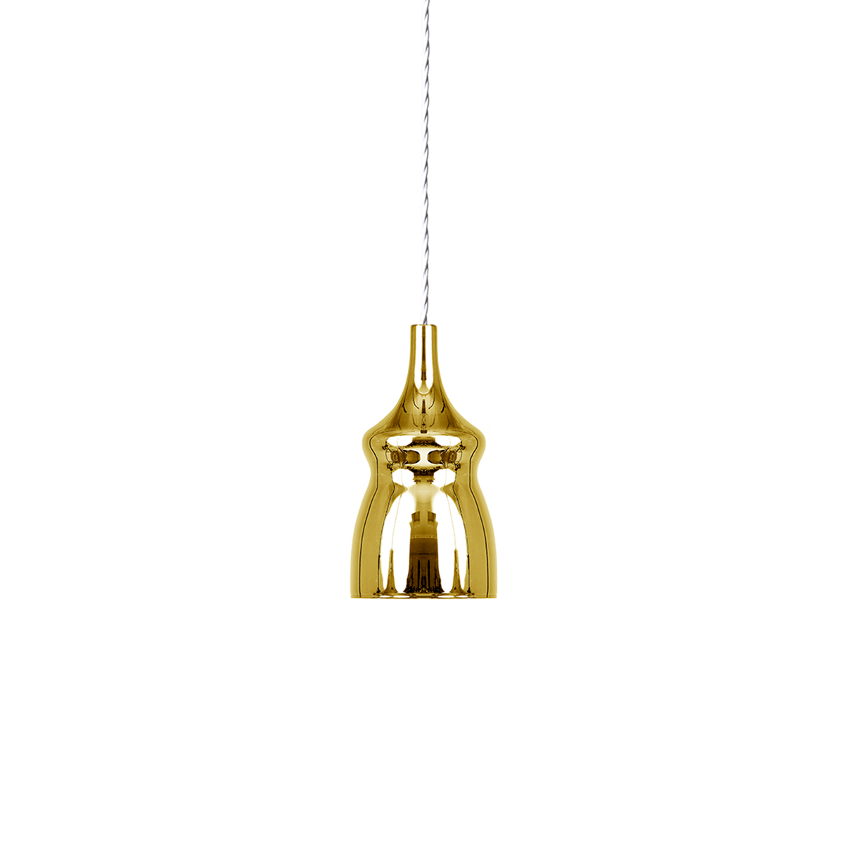 Lodes Nostalgia Glas Small Pendelleuchte 1-flg. Chrom - Gold
