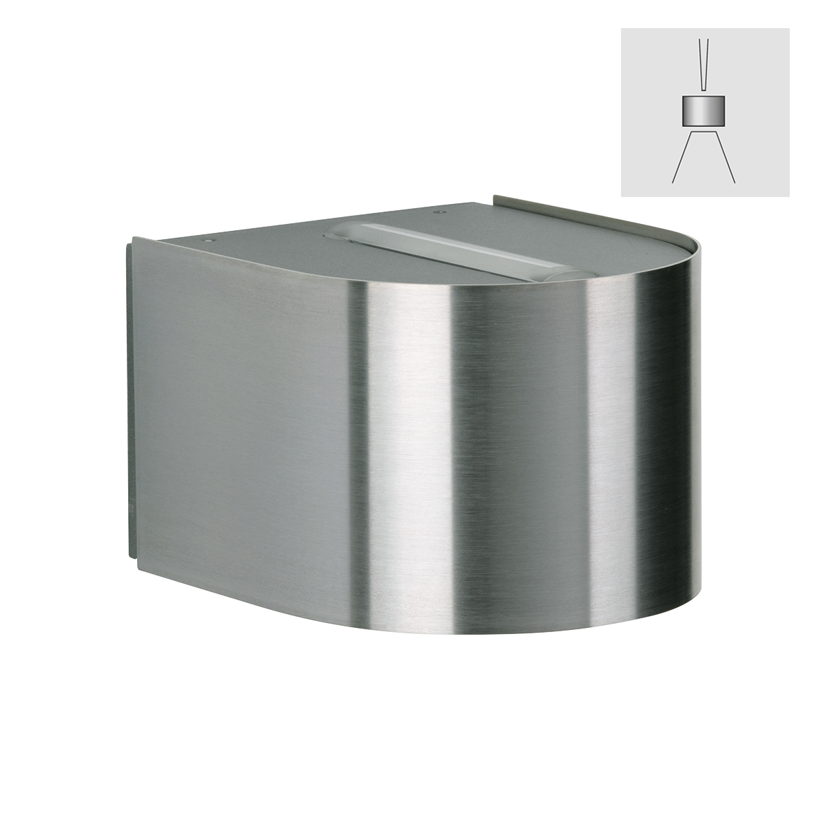 Albert Leuchten 692336 Wandstrahler, eng/breit, Edelstahl 692336 Wandstrahler, eng/breit