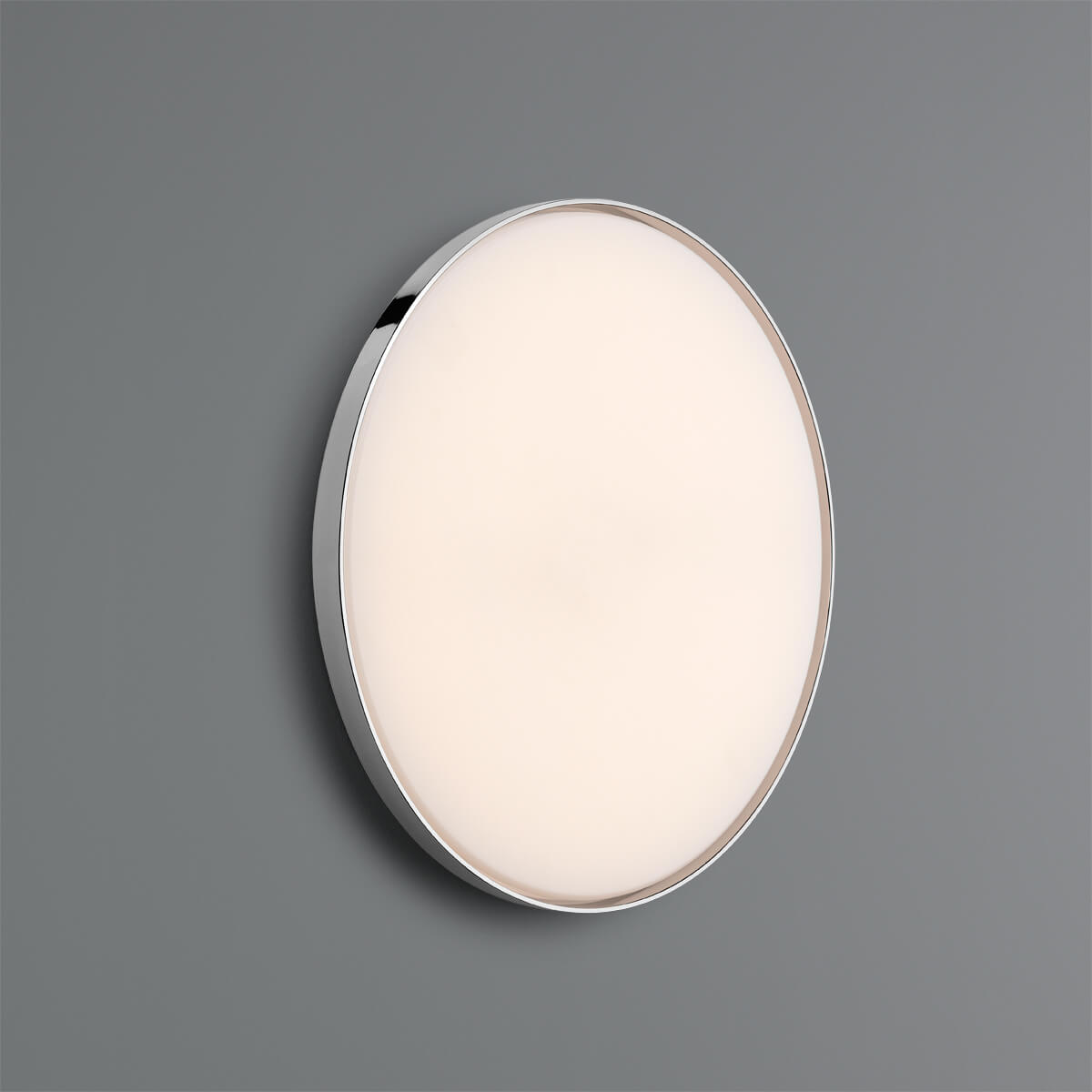 Flos Clara LED Wand- / Deckenleuchte, weiß, mit Dekorring Chrom