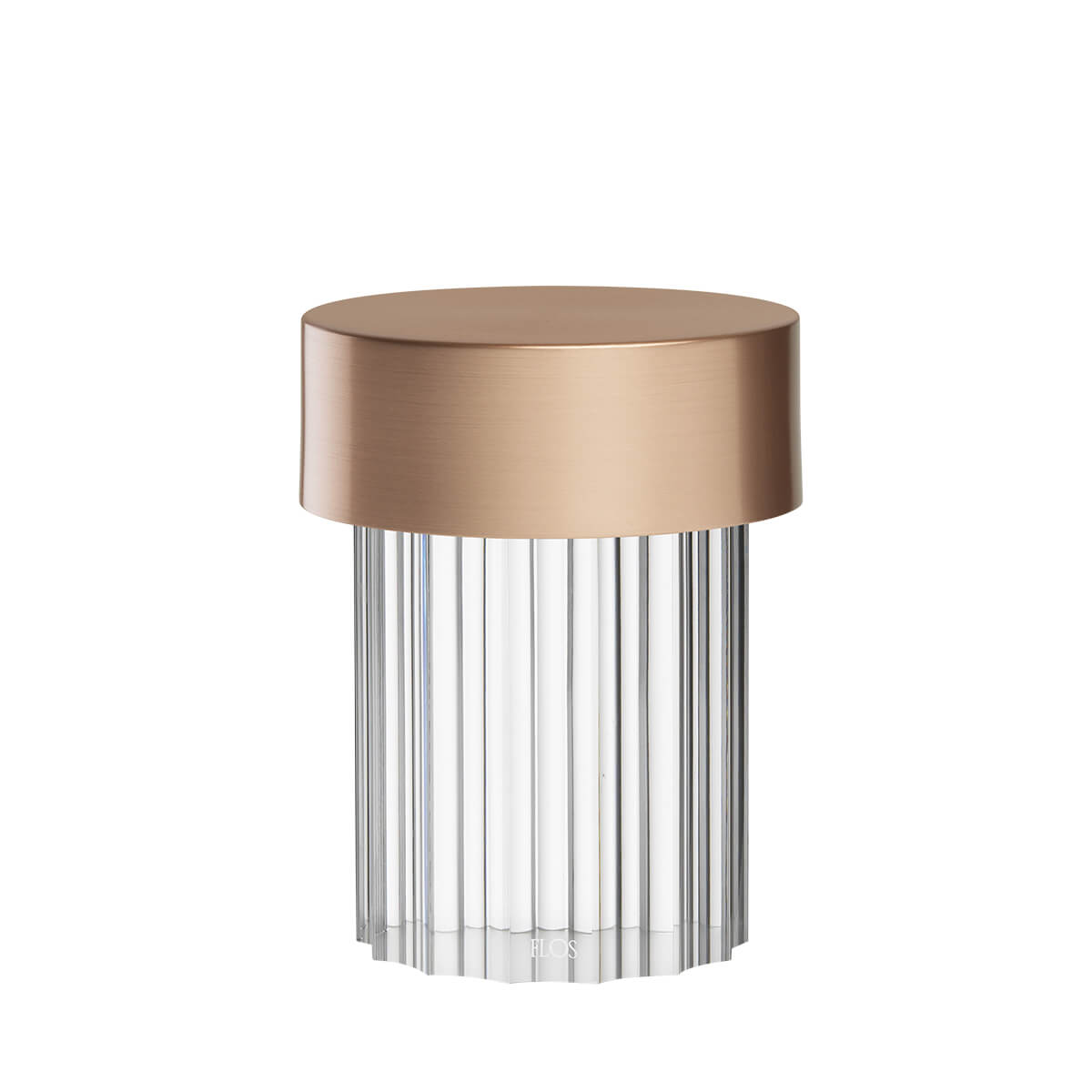 Flos Last Order Fluted LED Akkuleuchte, Satin Kupfer