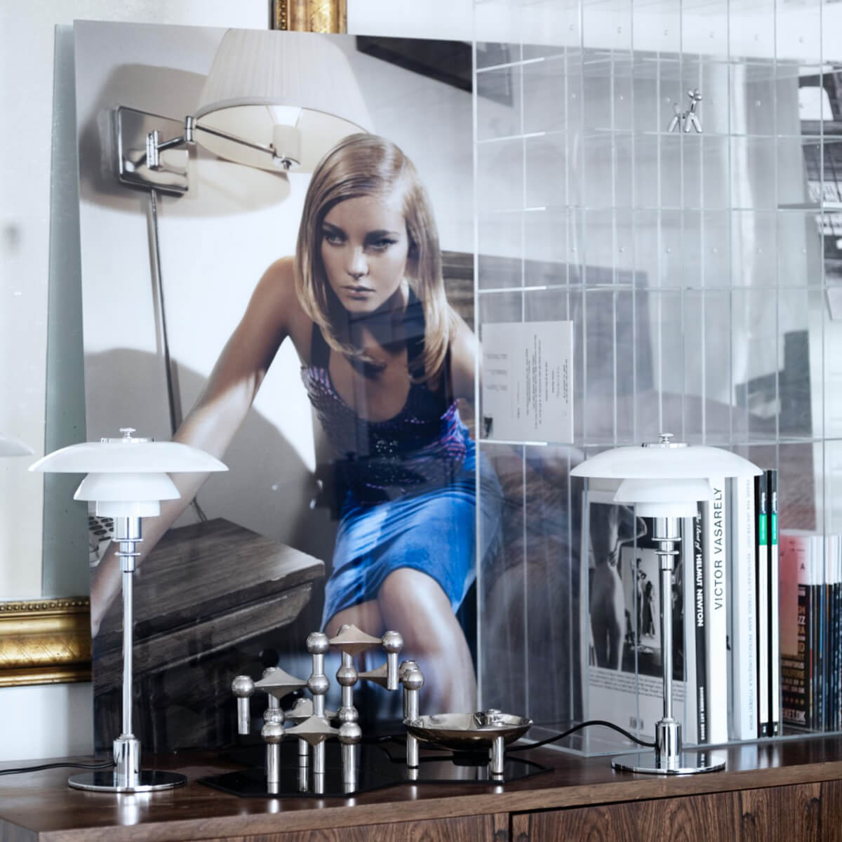 Louis Poulsen PH 2/1 Tischleuchte, hochglanzverchromt