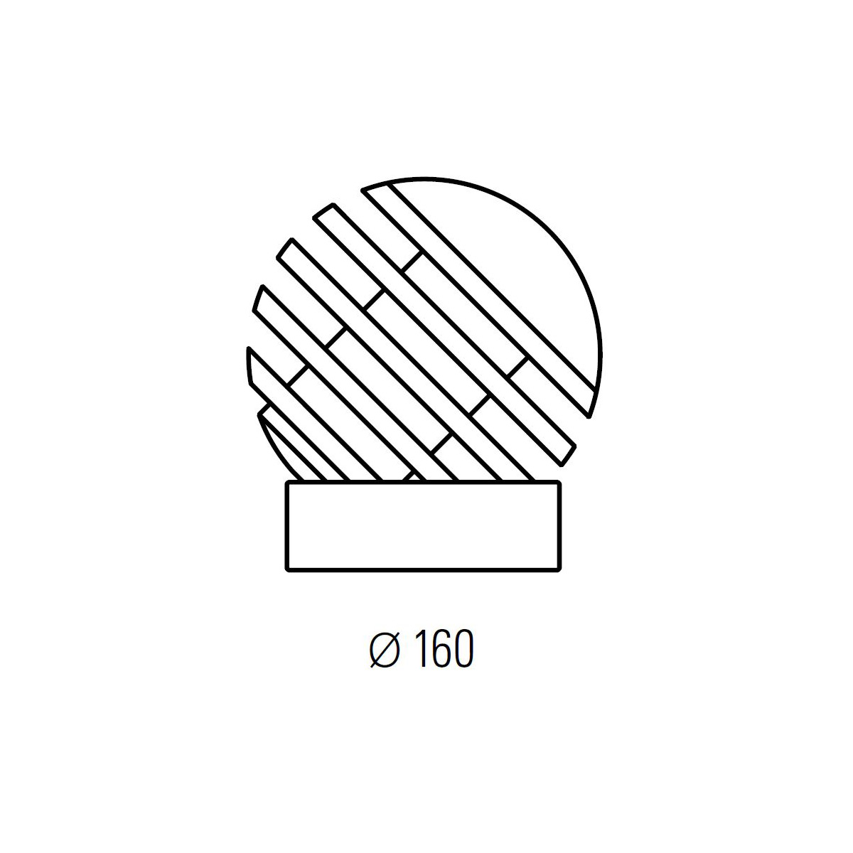 Tecnolumen Bulo Micro LED Tischleuchte, Maßzeichnung