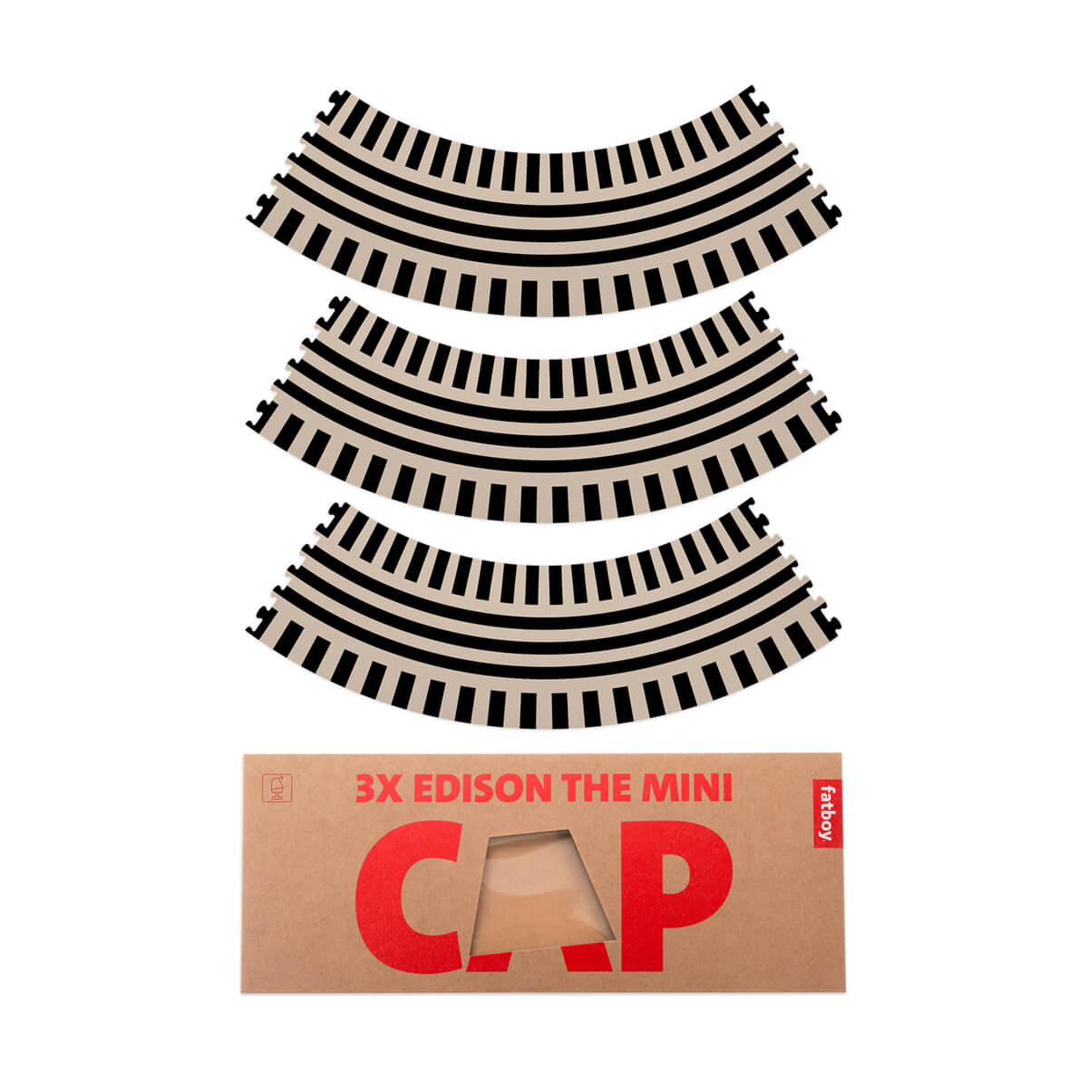 Mini Cappie Stripe-Me-Crazy, 3er-Set, für Edison the Mini