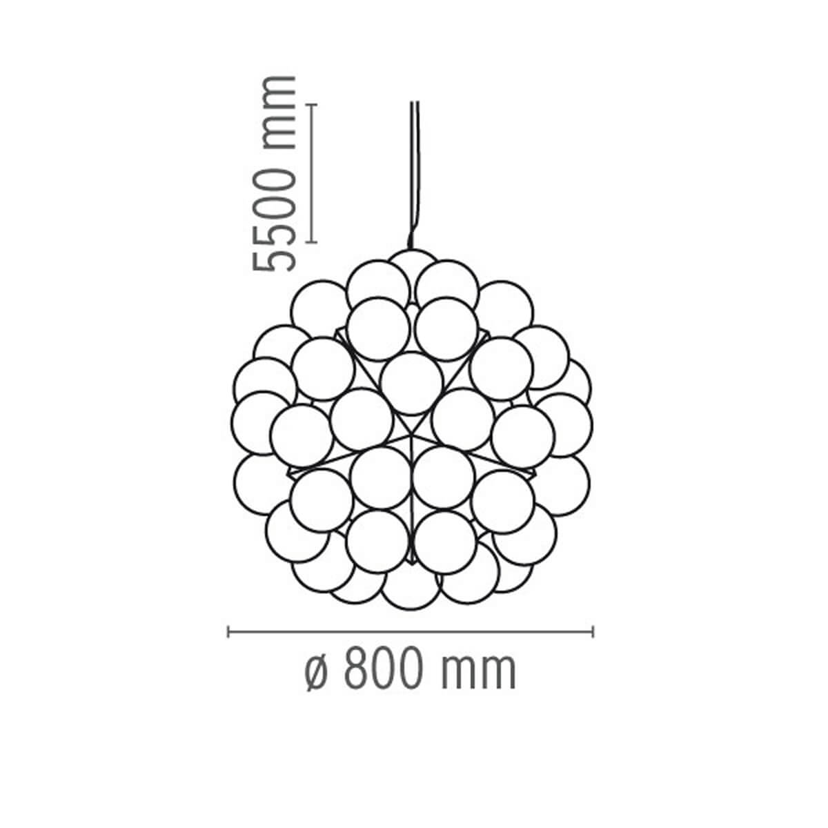 Flos Taraxacum 88 S Pendelleuchte, S1, Ø: 80 cm, Maßzeichnung