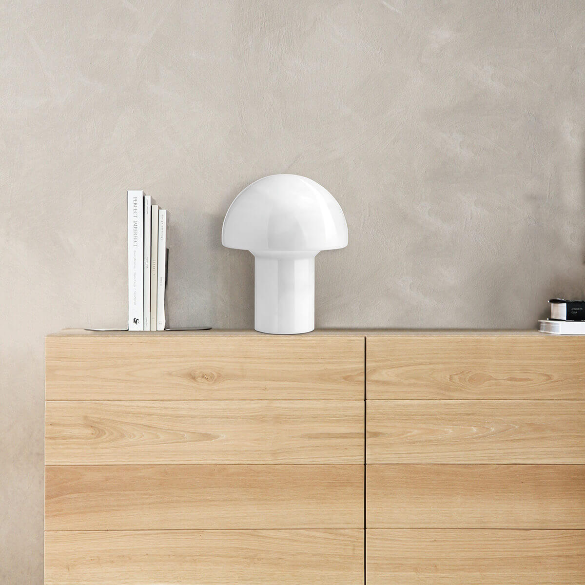 Peill+Putzler Lido Tischleuchte, Ø: 34 cm, Opalglas