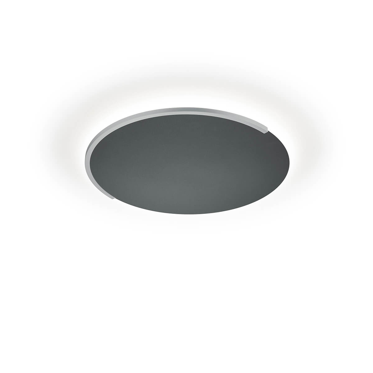 Knapstein Astra-40 LED Wand- / Deckenleuchte, schwarz metallic / mattnickel