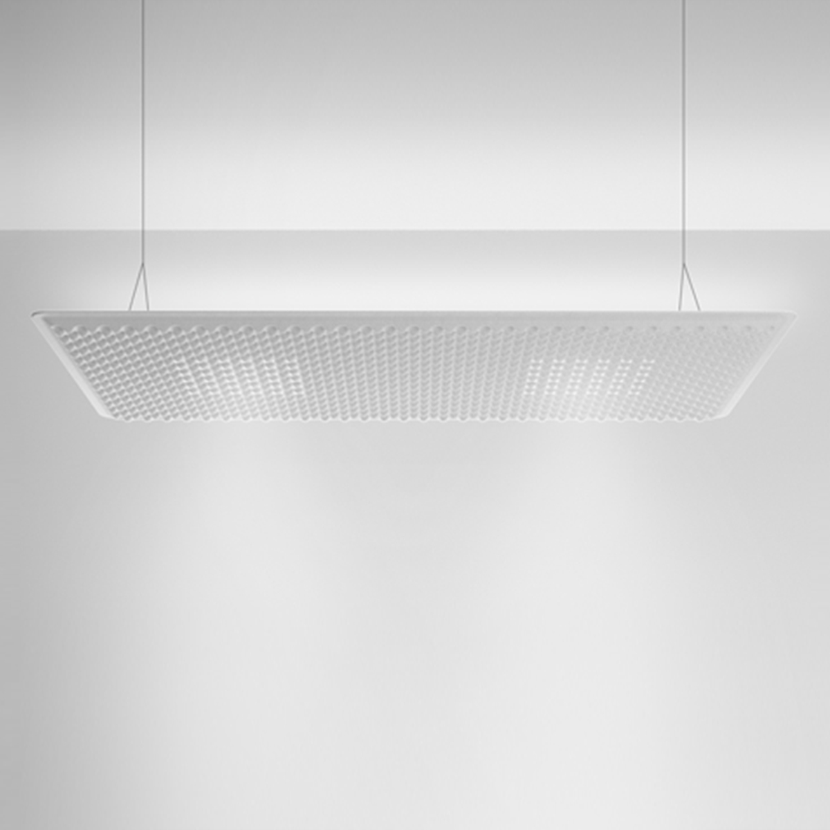 Artemide Architectural Eggboard Matrix LED Pendelleuchte, Direkt / Indirekt, 160 x 80 cm, weiß