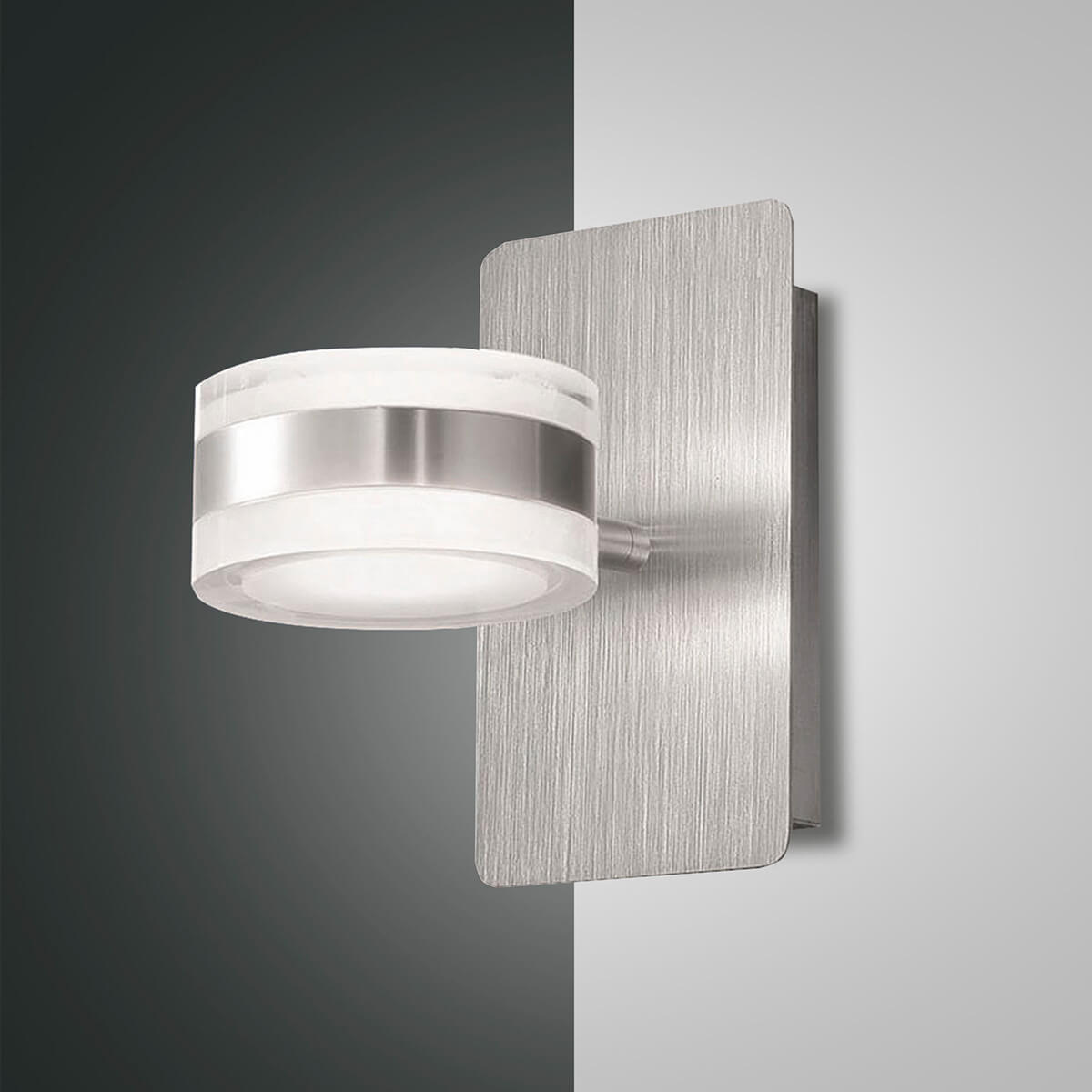 Fabas Luce Dunk LED Wandleuchte, Aluminium gebürstet