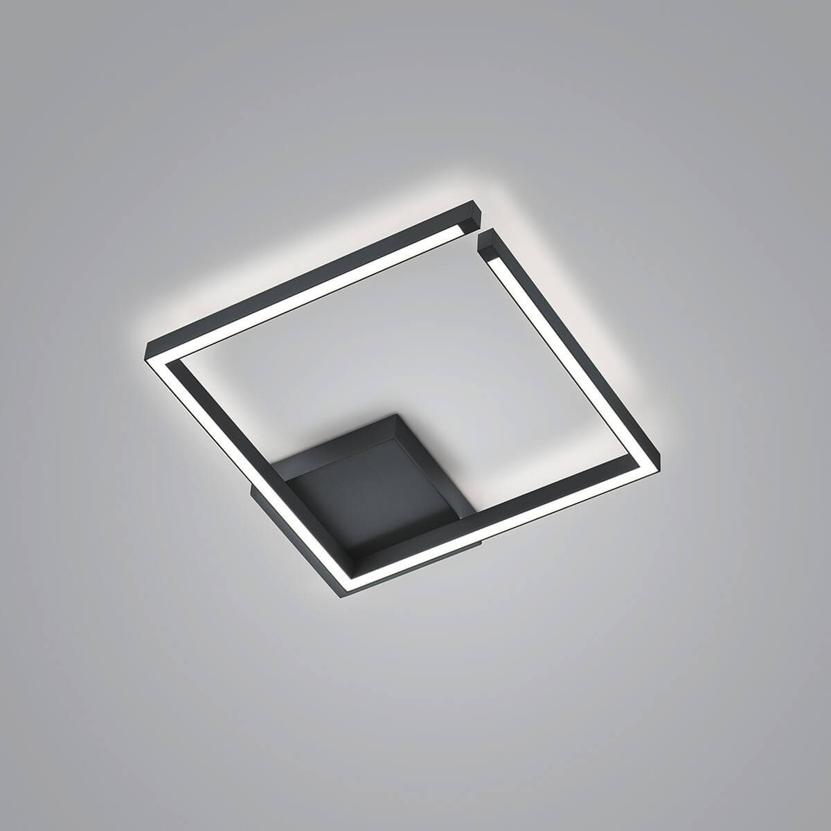 Knapstein Yoko-Q LED Deckenleuchte, schwarz