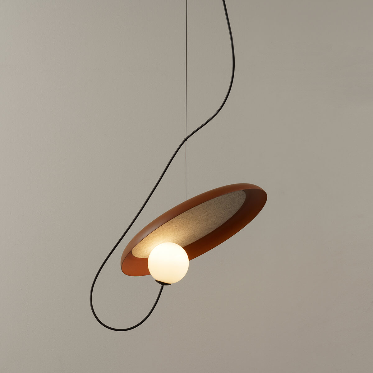 Milan Wire Pendelleuchte, Ø: 38,3 cm, Kupfer